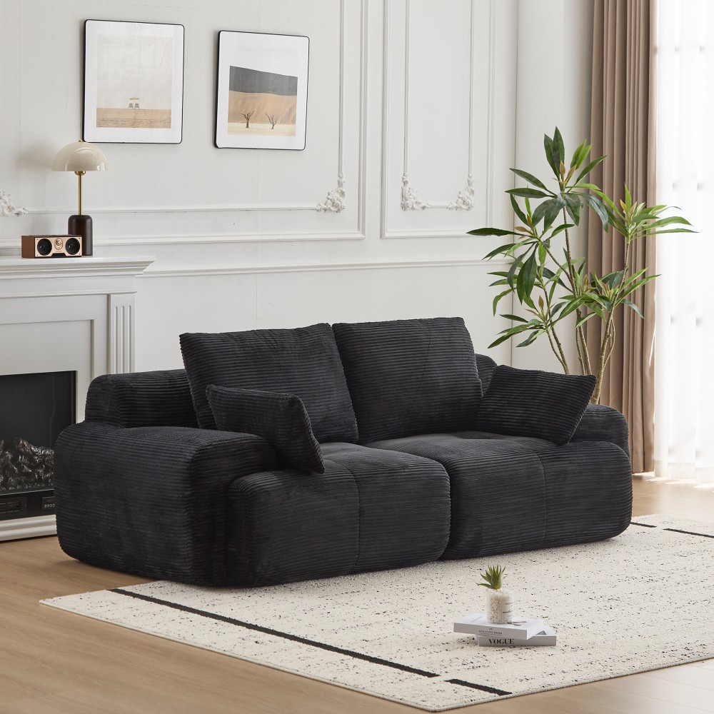 Cloud Modular Sectional Sofa 2-Seater Memory Foam Pet-Friendly Corduroy No Assm