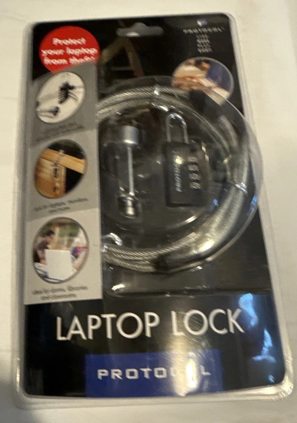 Protocol Laptop Security Lock Anti-Theft Combination Lock NIB 3979-7