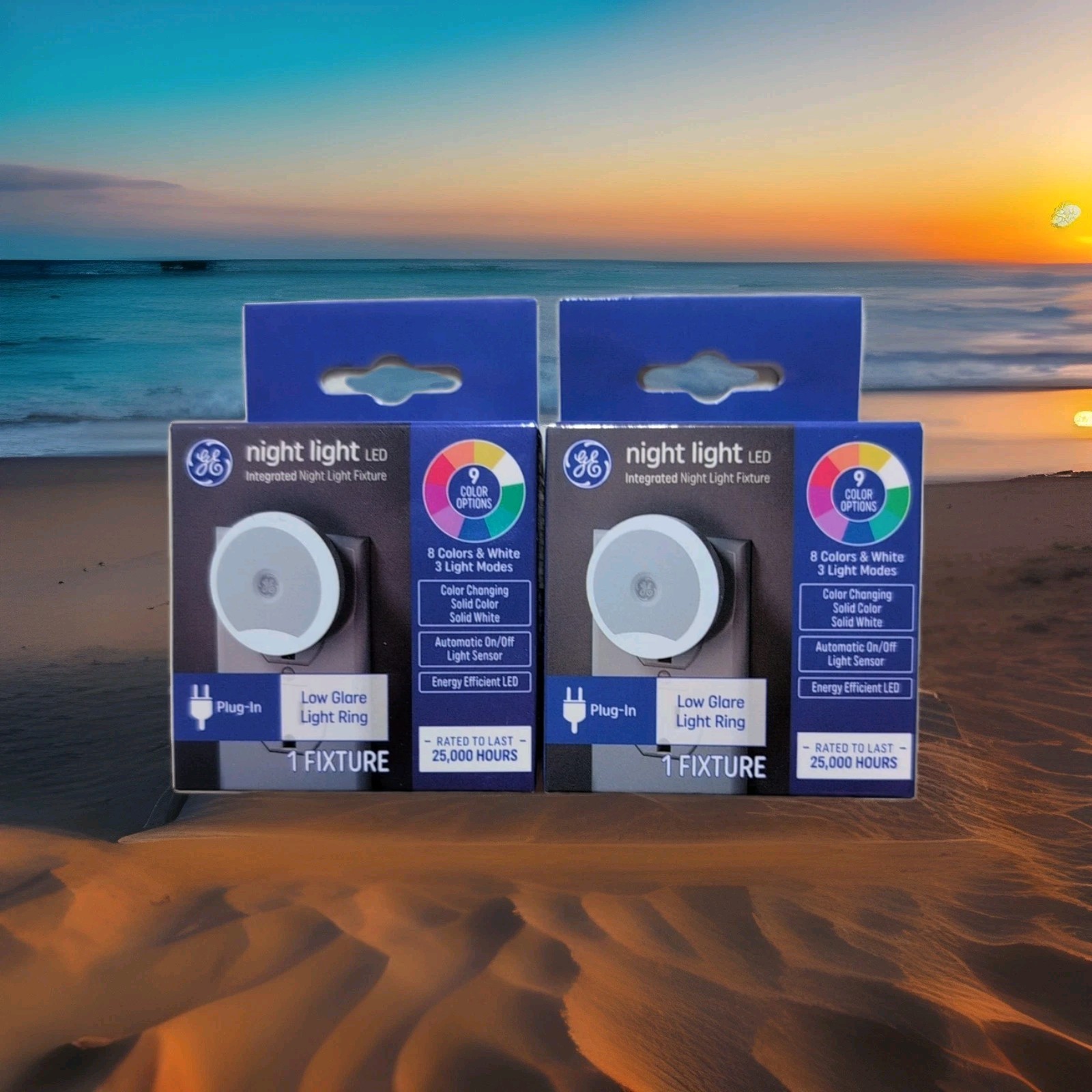 GE Night Light Led Light Ring, Color Changing, 9 Options Plug-in A Lot Of 2