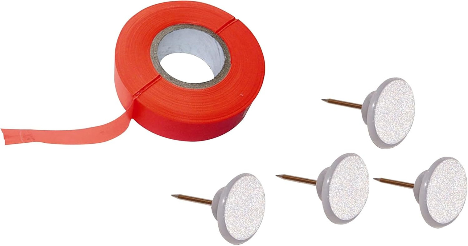 HME Products Trail Ribbon with Tacks, Orange
