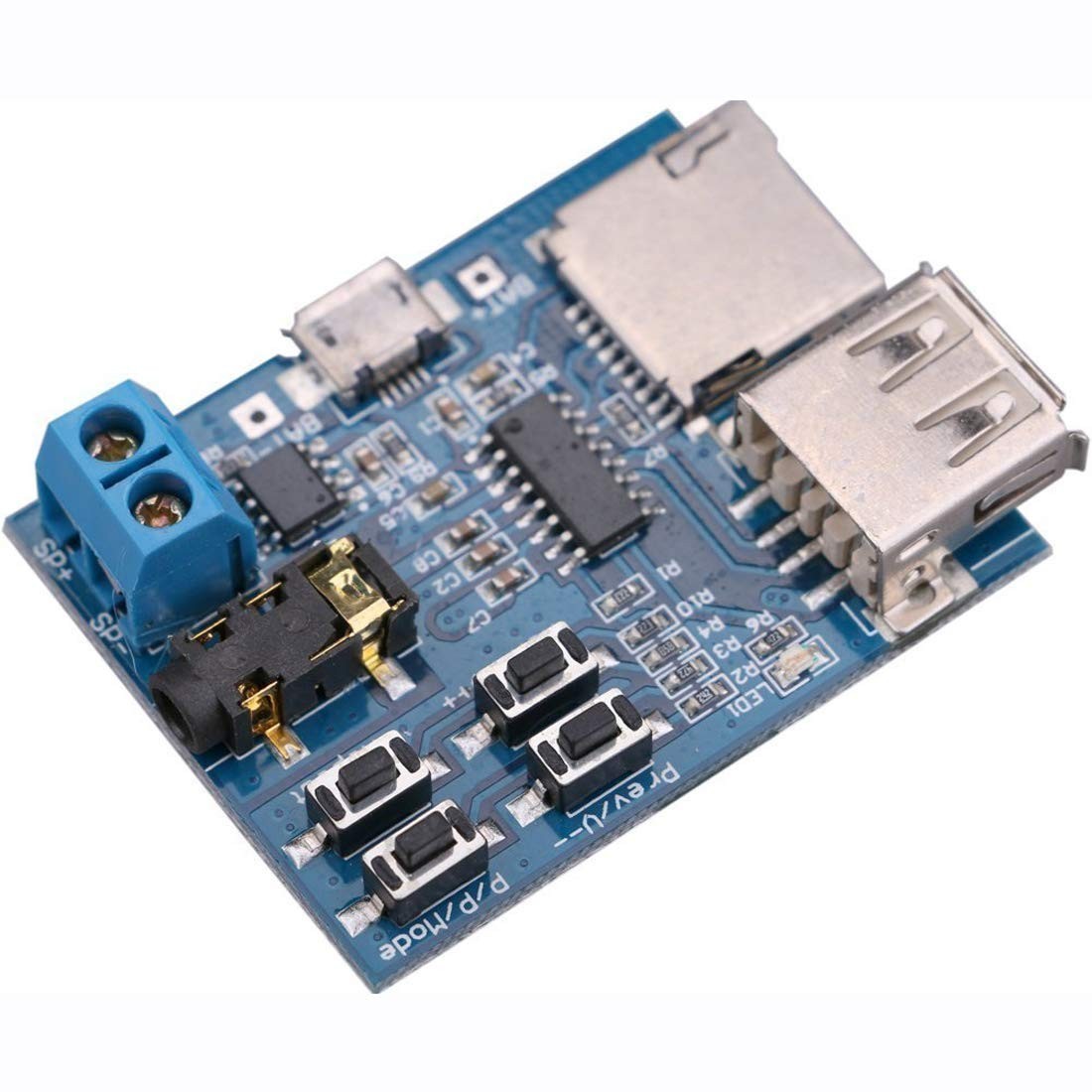 Micro USB Powered MP3 Decoder Module – Supports USB & TF Card with LED Feedback