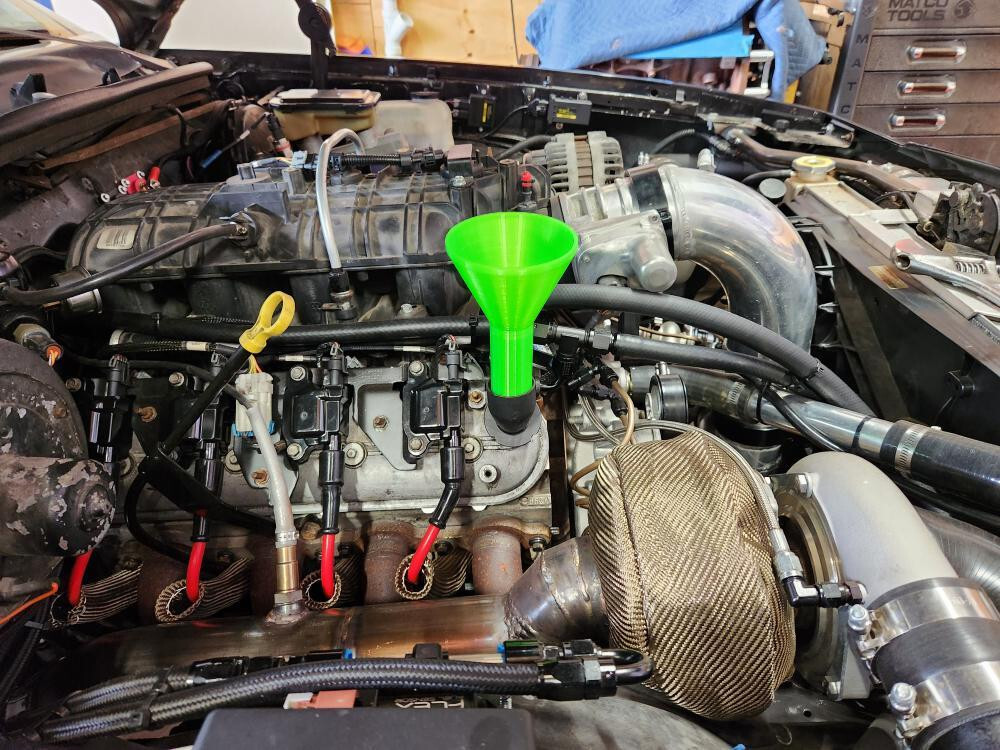 Chevy LS/Vortec oil fill funnel