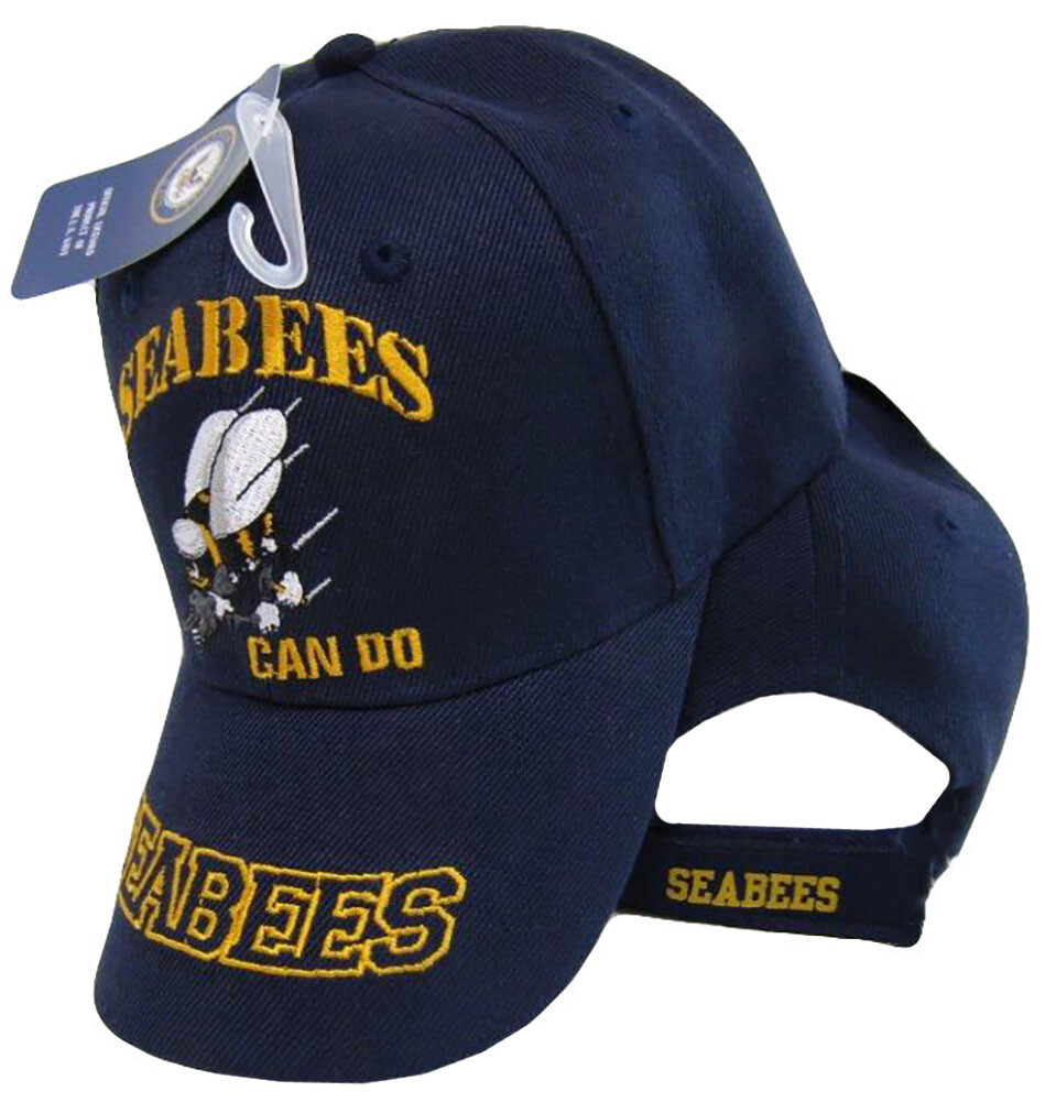 NEW! US NAVY USN SEABEES CAN DO BALL CAP HAT NAVY