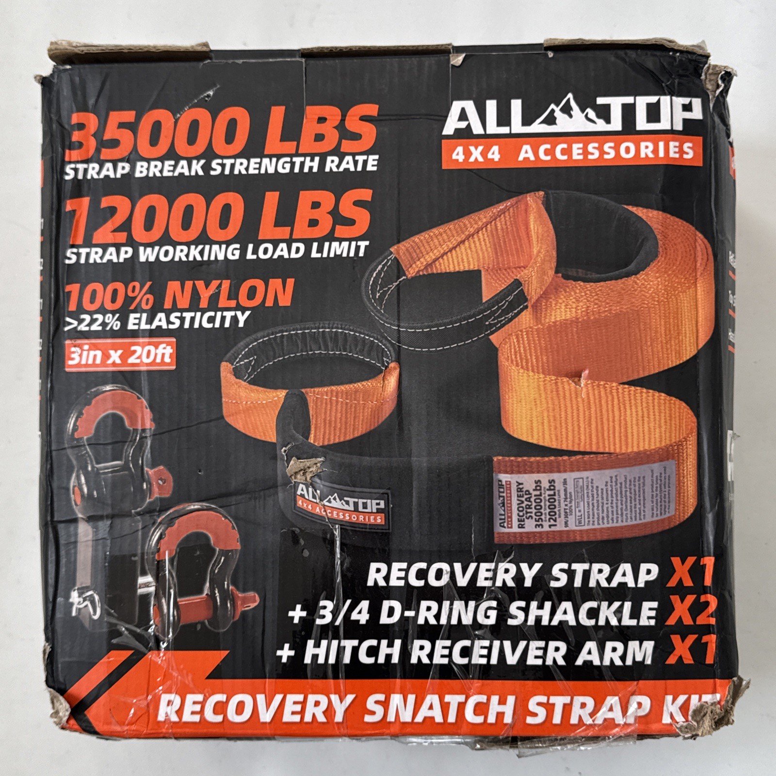 All-Top, Recovery Snatch Strap Kit, ATKIT-3, Please Read Details