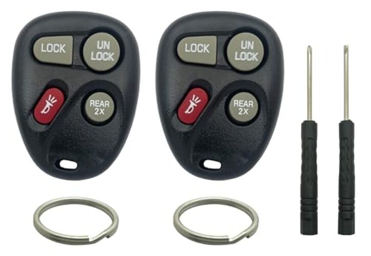 Key Fob Shell Case Replacement Fits for 1999 2000 2001 Chevy Astro 4 Buttons C