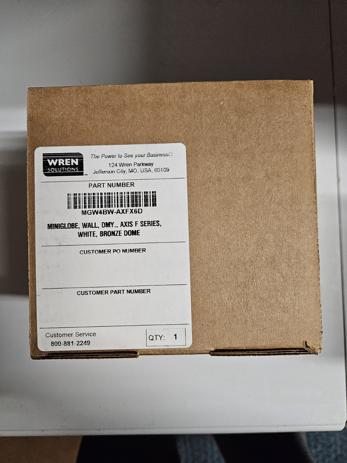 Wren Solutions. MGW4CW-AXFX6D Mini-Globe. F-Series Wall Mount