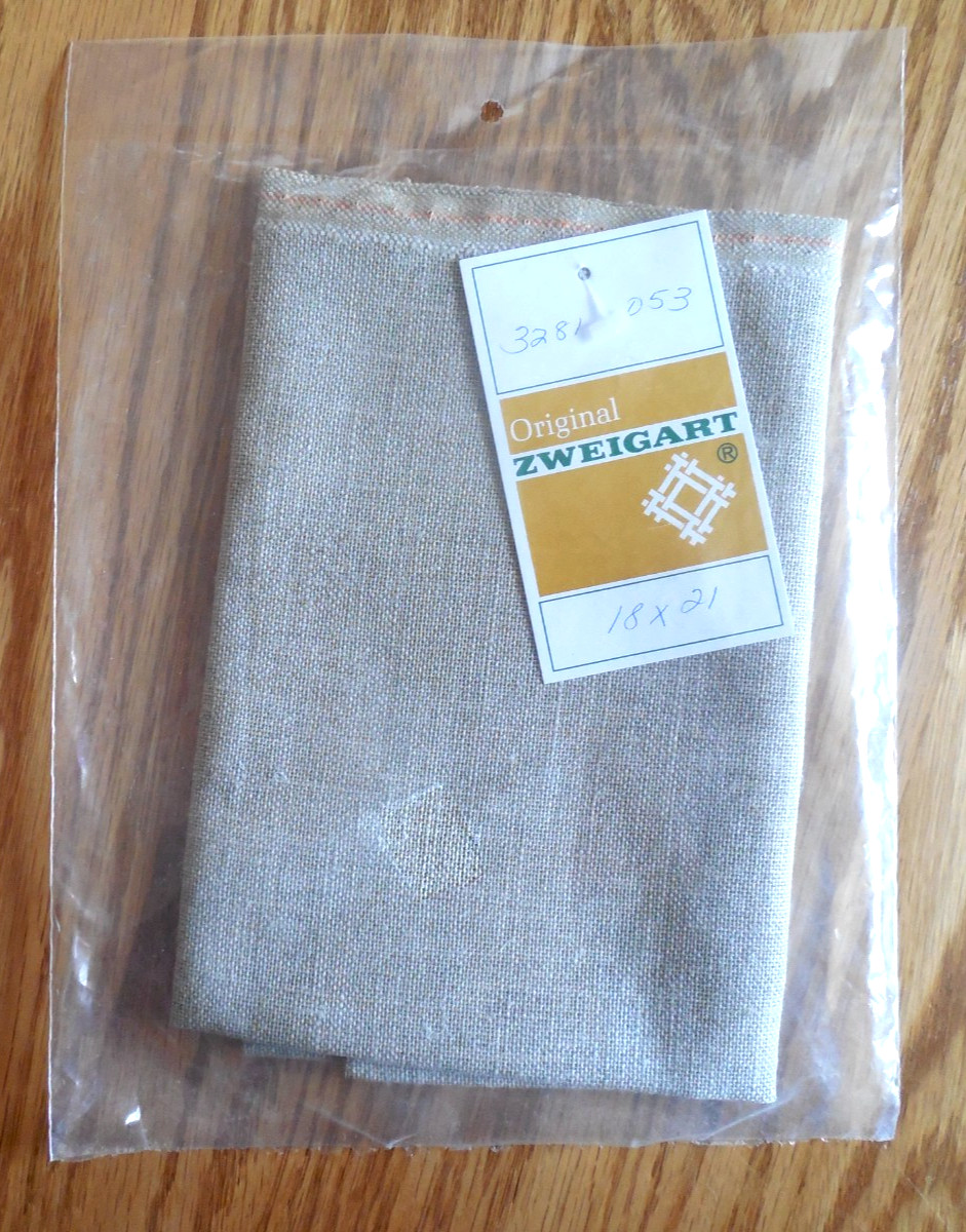 NEW  Zweigart 25 or 28-Count Tan Cross Stitch Fabric   sz 18”x 21”