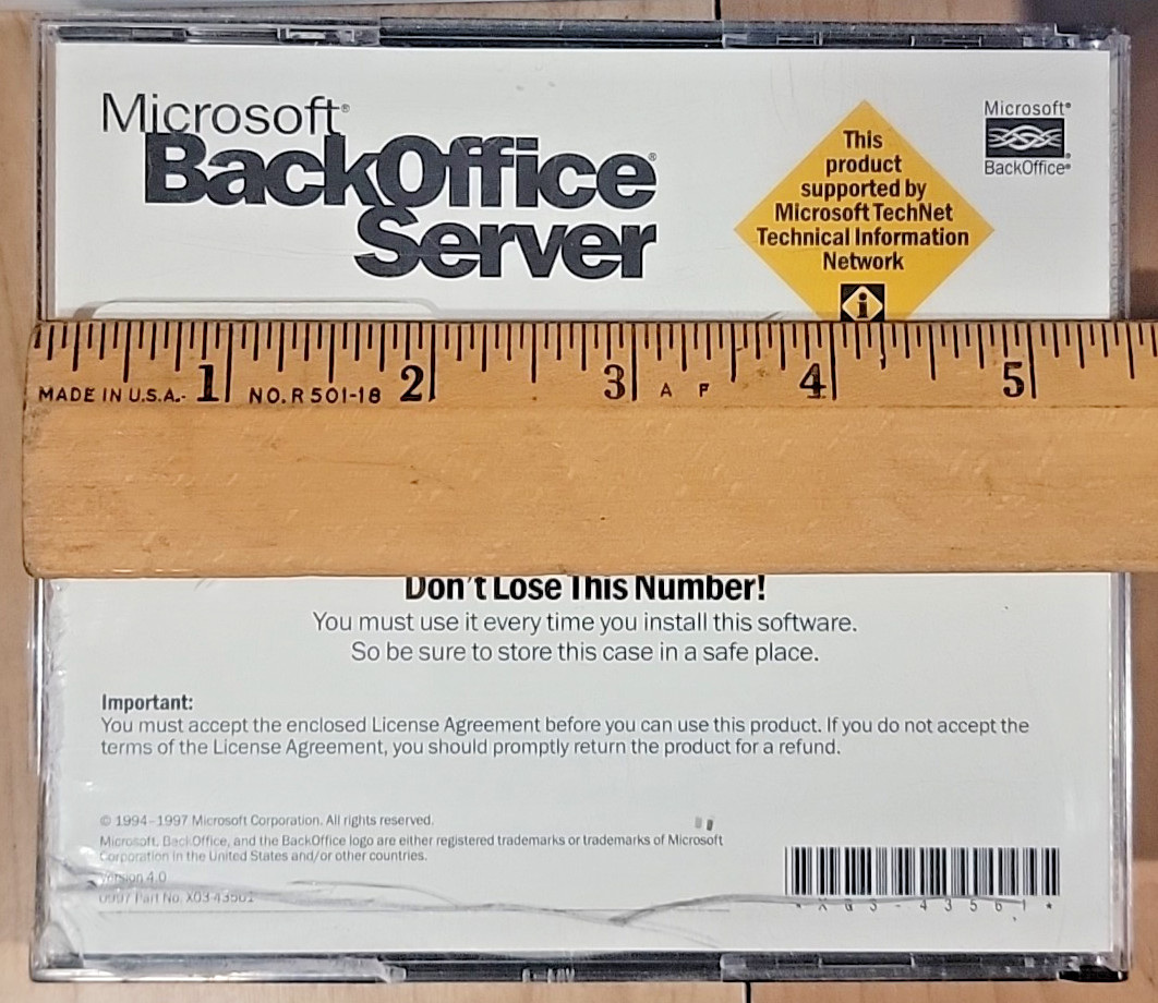 Microsoft BackOffice Server 2000 - Software 5 Clients - CD 6-Disc Set & Key READ
