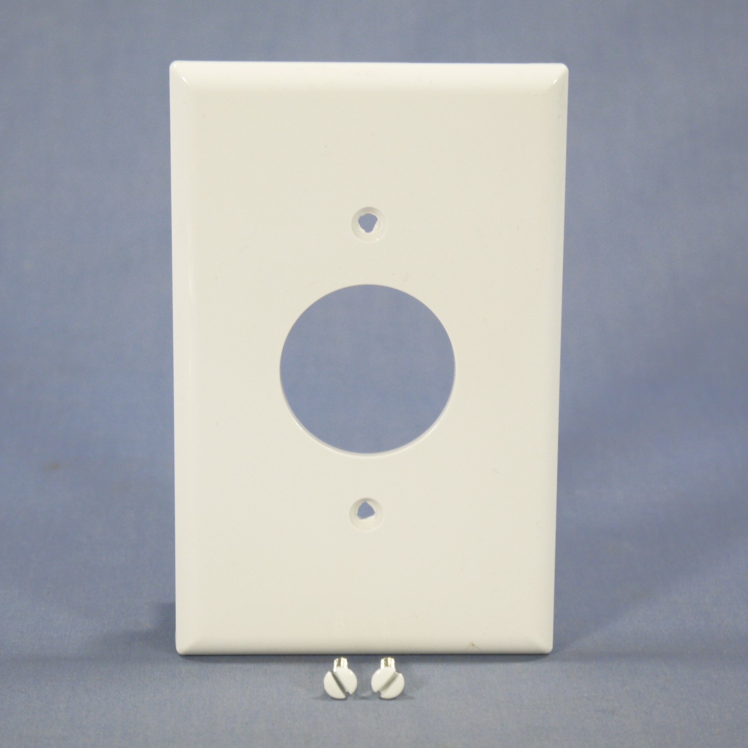 Cooper PJ7W White 1-Gang 1.406in. Outlet Unbreakable Mid-Size Wallplate Cover