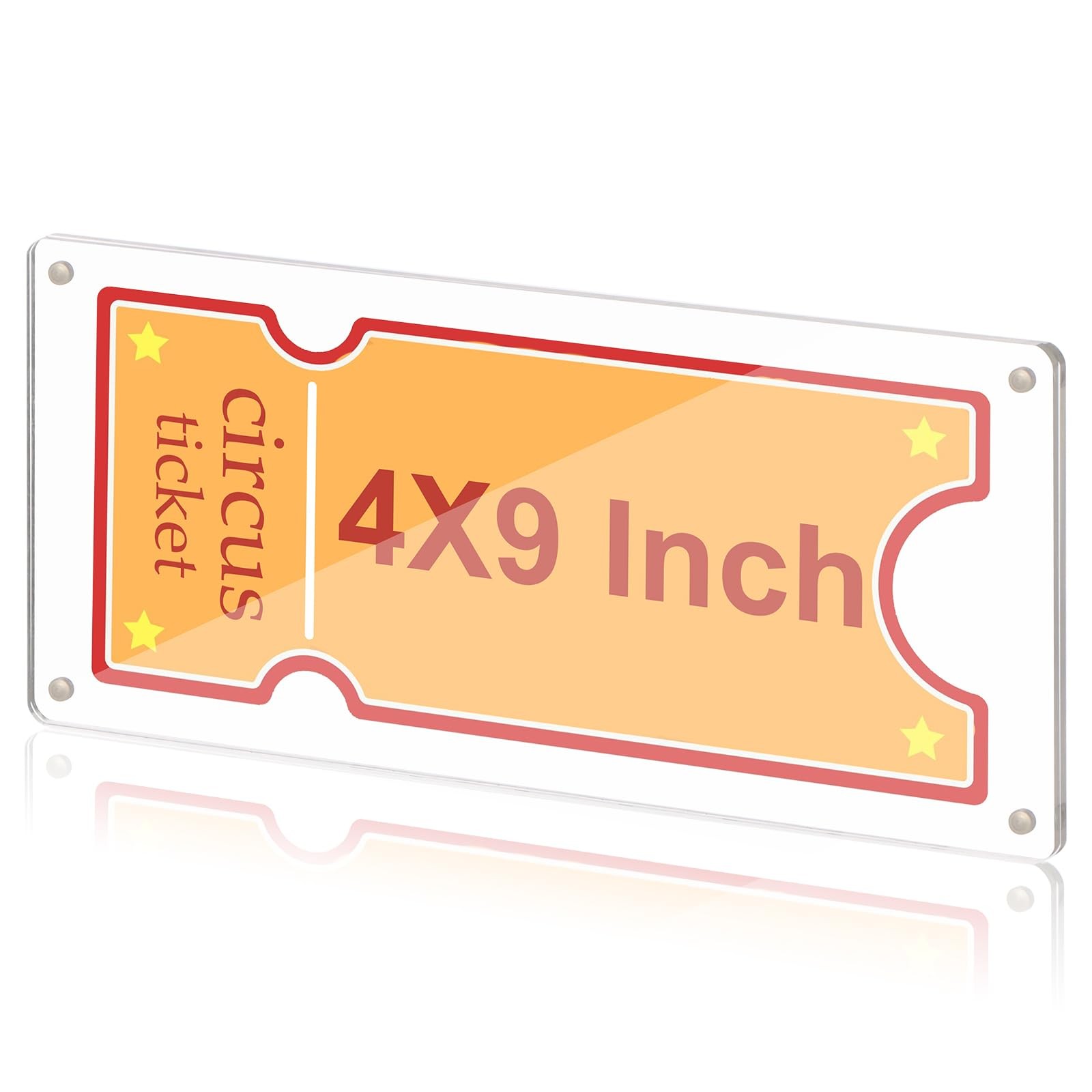 3 Pcs Acrylic Ticket Stub Display 4x9 Inch Clear Ticket Stub Holder Ticket St
