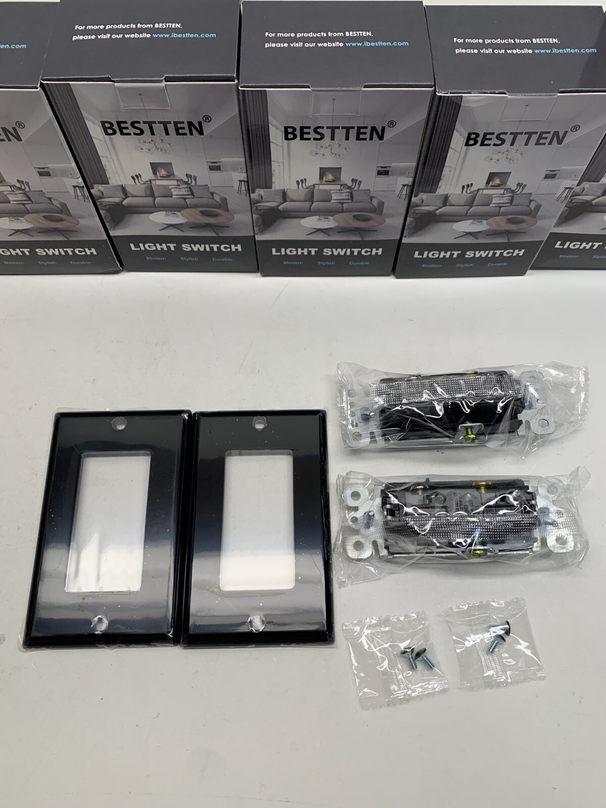 [10 Pack] BESTTEN Dimmer Wall Light Switch, Compatible with Dimmable LED, CFL...