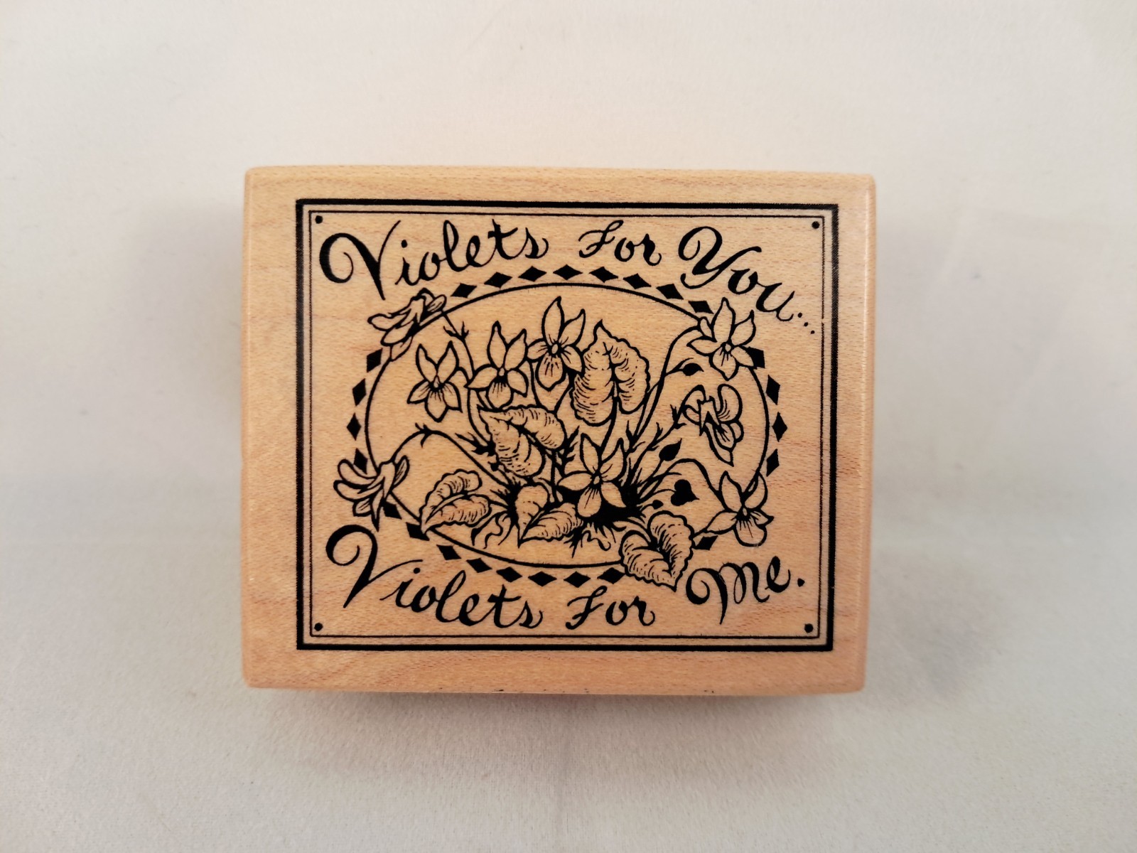 Violets For You, Violets For Me Rubber Stamp Brand New
