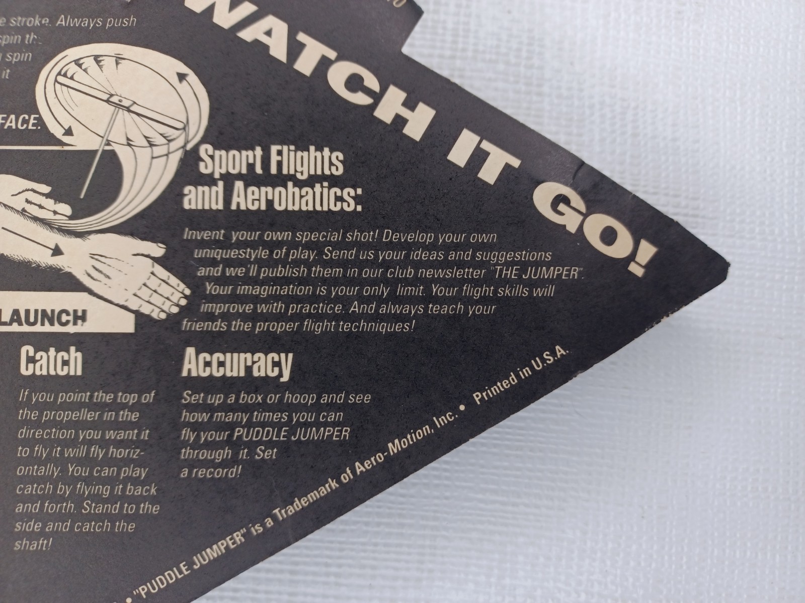Orville Wright Commemorative Puddle Jumper Flying Toy Wood Stick