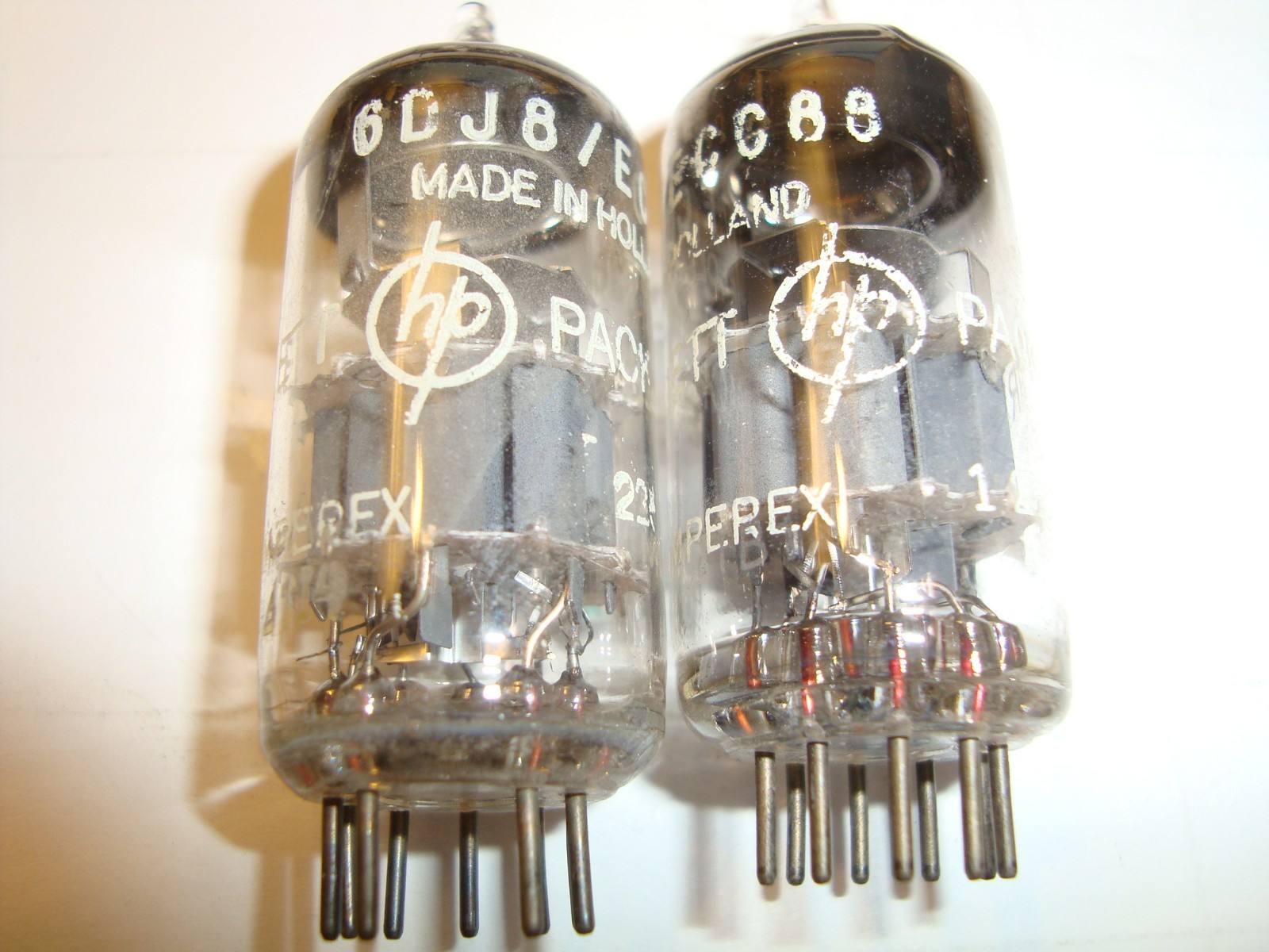 Pair of Select ECC88 Tubes, By Philips For H-P, Early '61 Era, Exact Balance