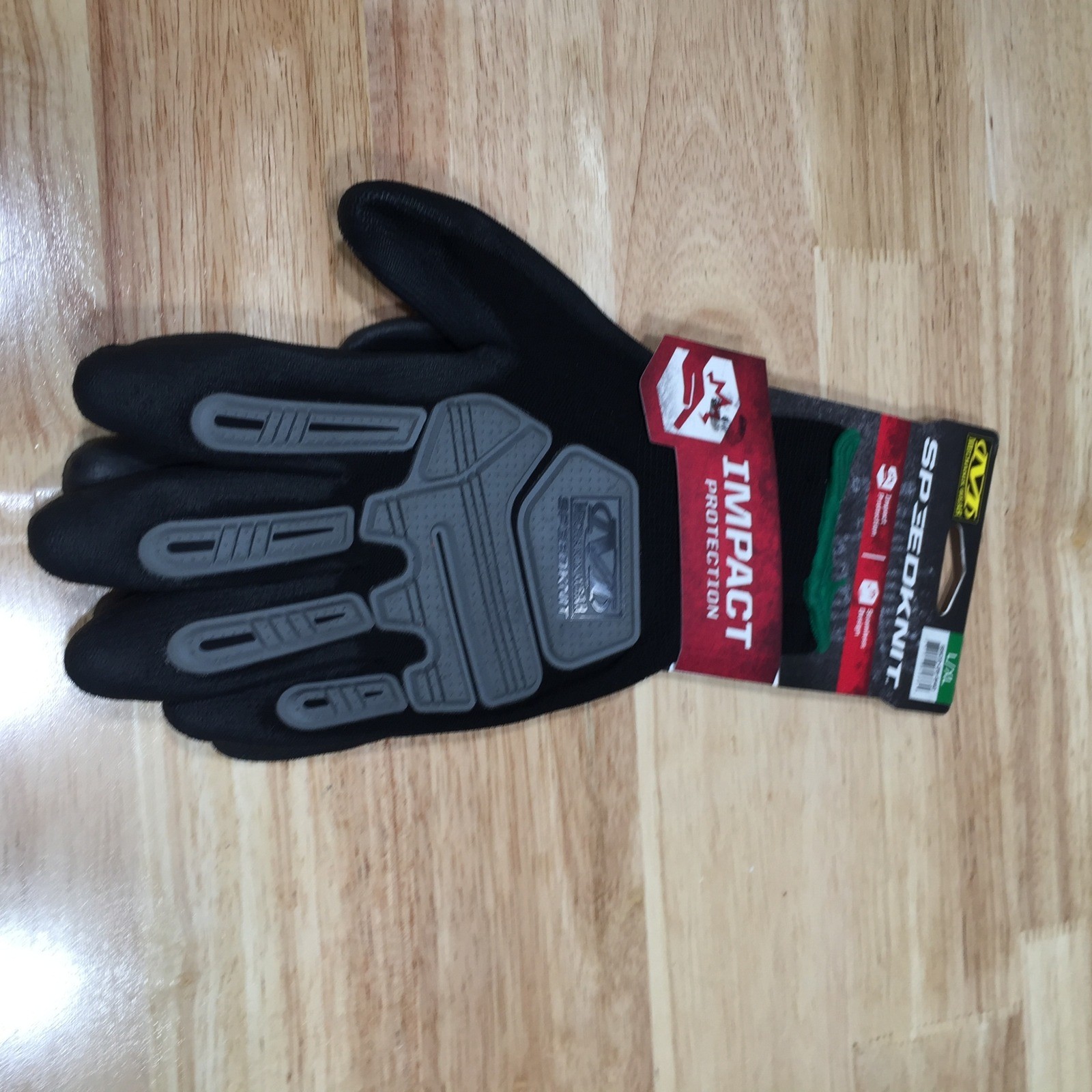 Mechanix Wear SpeedKnit Impact Protection Work Gloves Black Gray L/XL