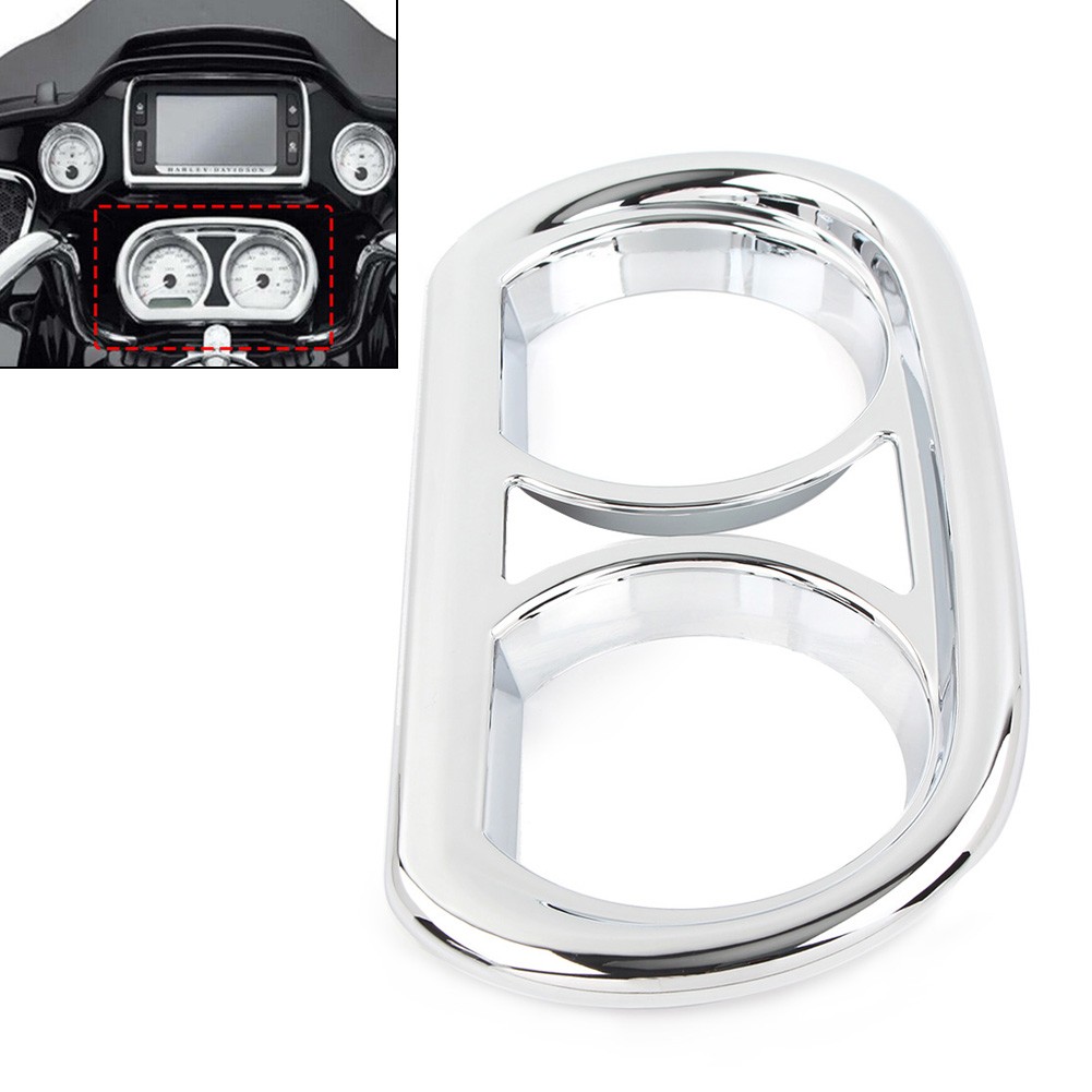 Gauge Bezel Trim Kit For Harley Road Glide FLTRX 2015-Later Motorcycle Chrome