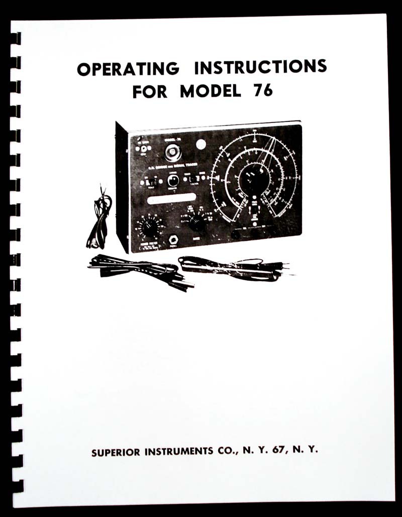 Superior Model 76 Tracer Manual