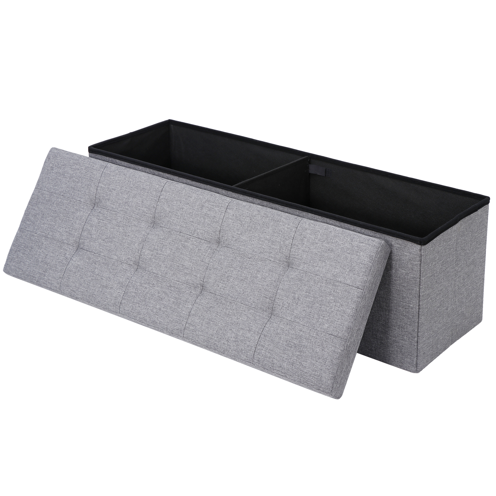 Folding Ottoman Storage Foot Stool Foot Rest 660 LBs Load-bearing Living Room