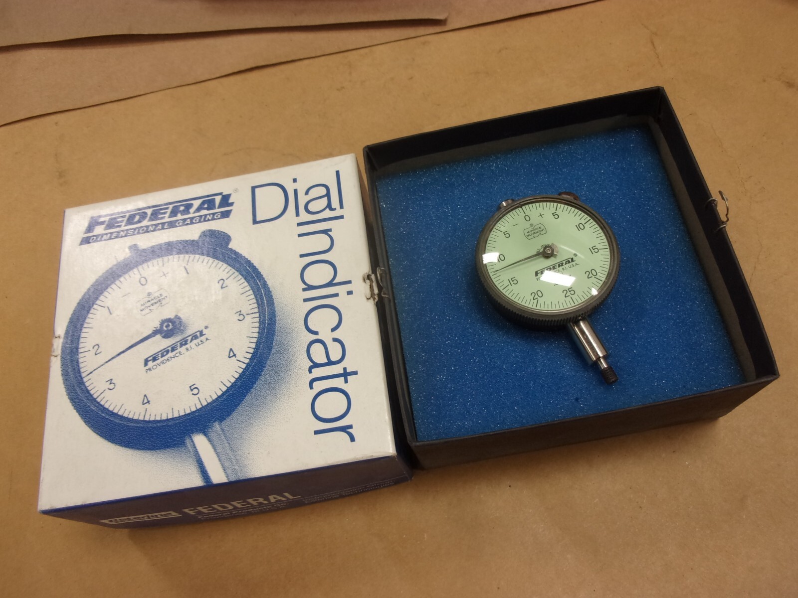 Federal No. C7I Dial Test Machinist Indicator .0005" Mill Metal Lathe Tool USA