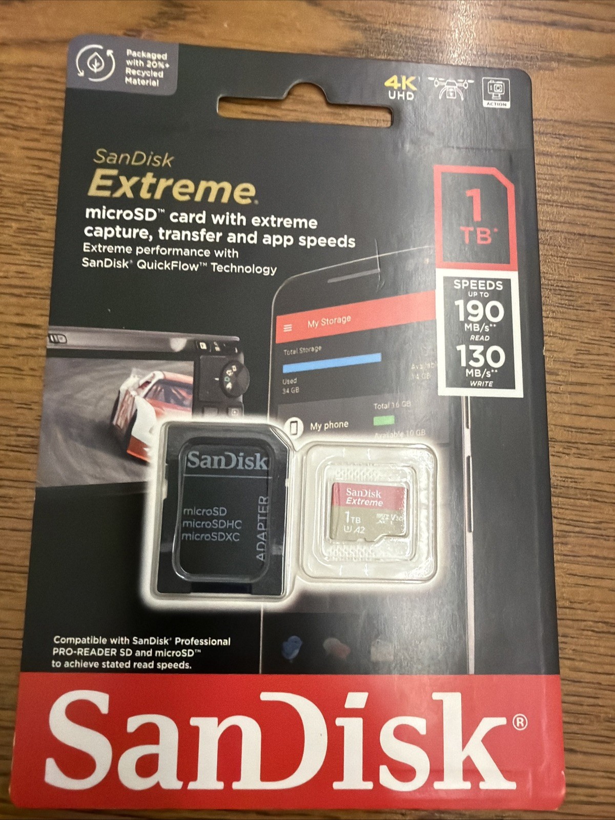 SanDisk Extreme 1024 GB Class 3 MicroSDXC UHS-I  Memory Card