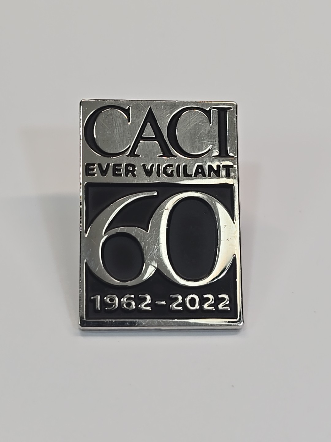 CACI Ever Vigilant 60 Year Anniversary Lapel Pin 1962-2022 IT Services