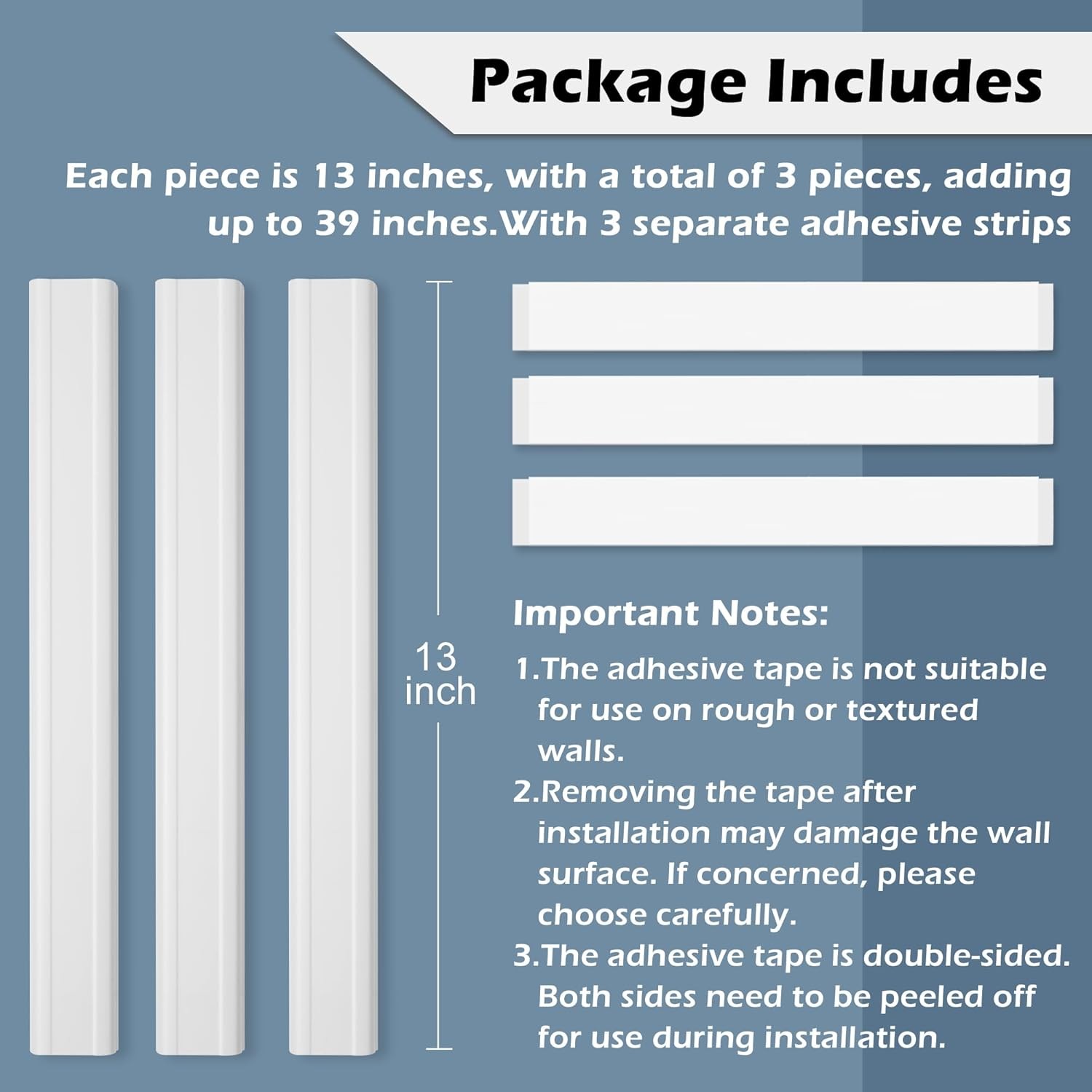TV Cord Hider - 39in(3xL13in) Covers for Wall Mounted Large, Beige