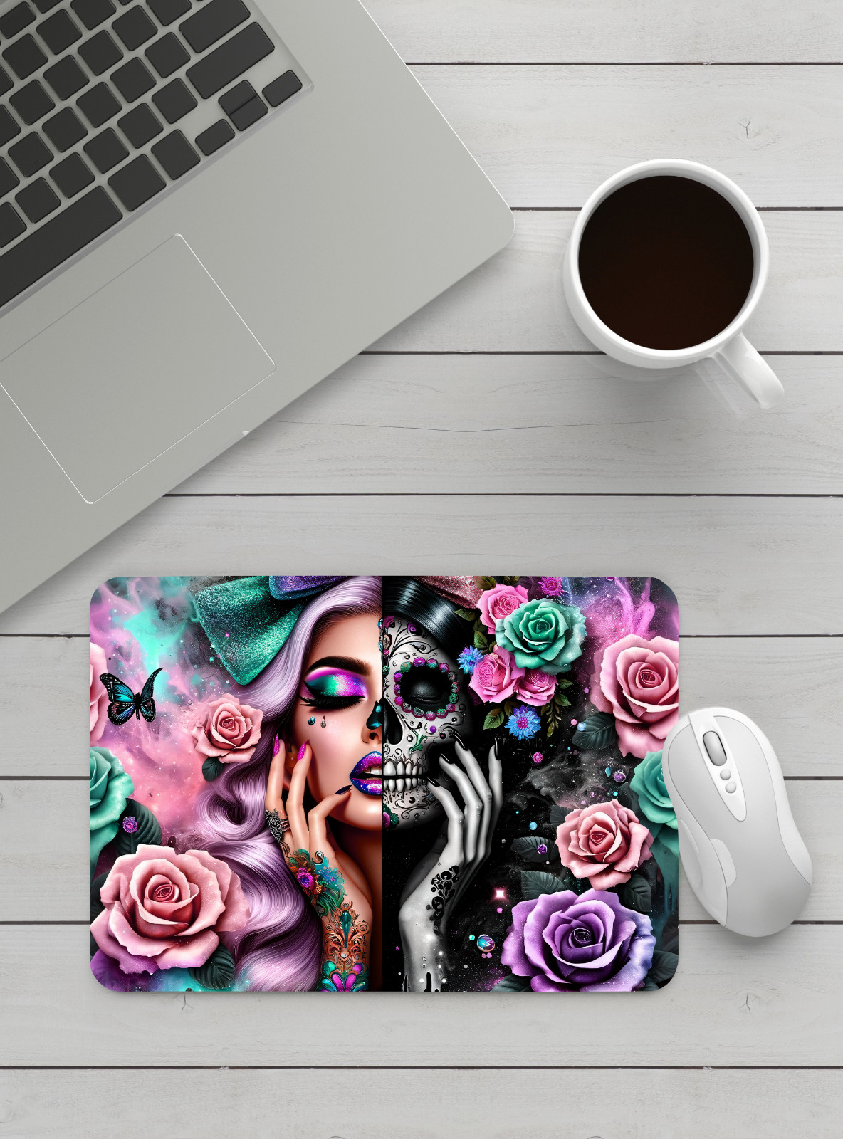 Handmade Designed Awe-inspiring Skull Mousepad.