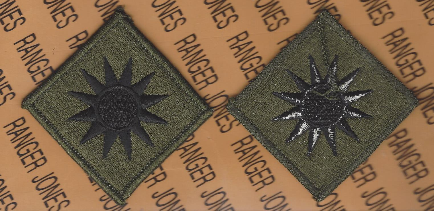 US Army 40th Infantry Division OD Green & Black BDU uniform patch m/e
