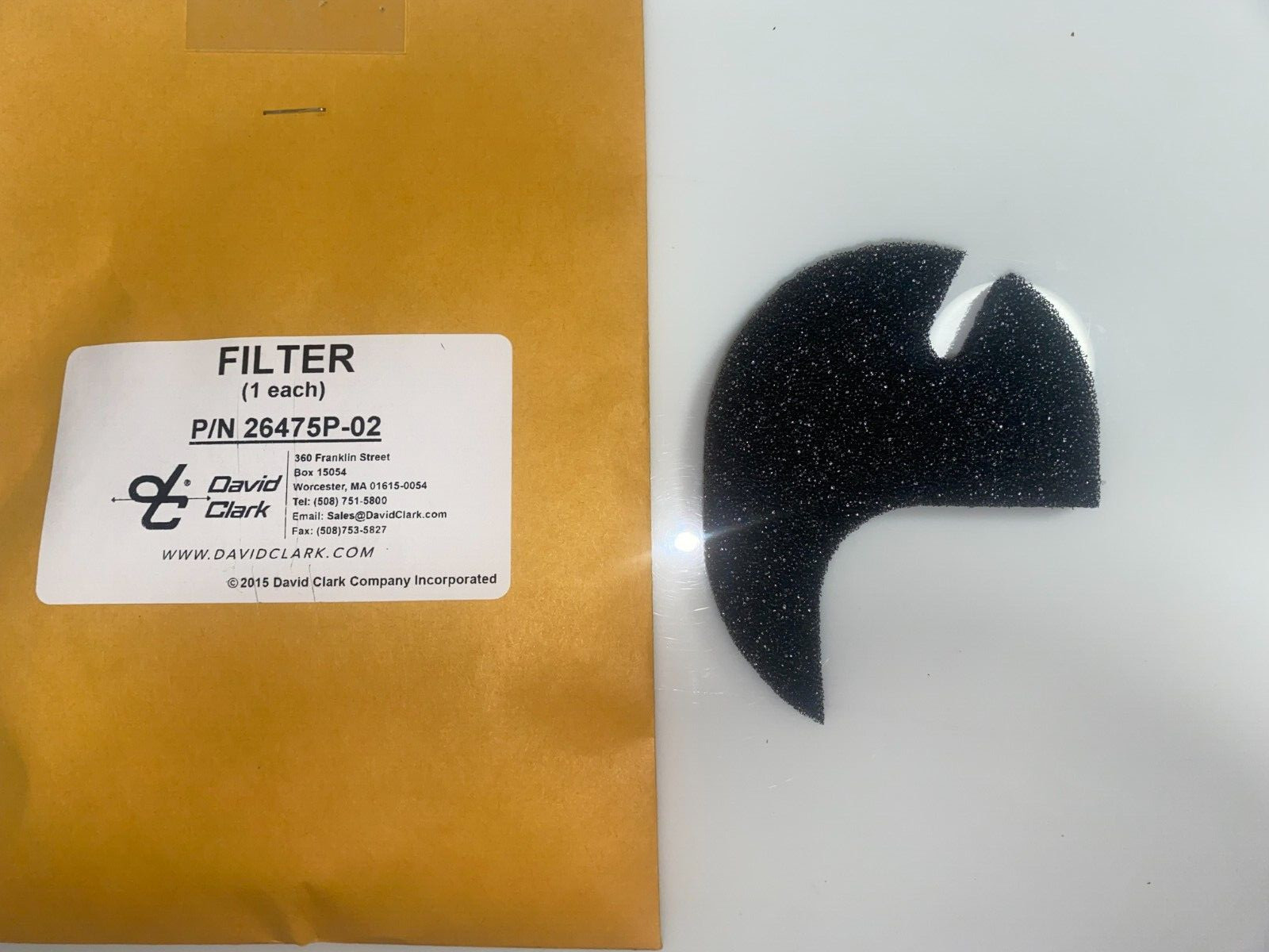 GENUINE DAVID CLARK FILTERS for Headset Domes 1 set, p/n 26475P-02 & 26475P-08