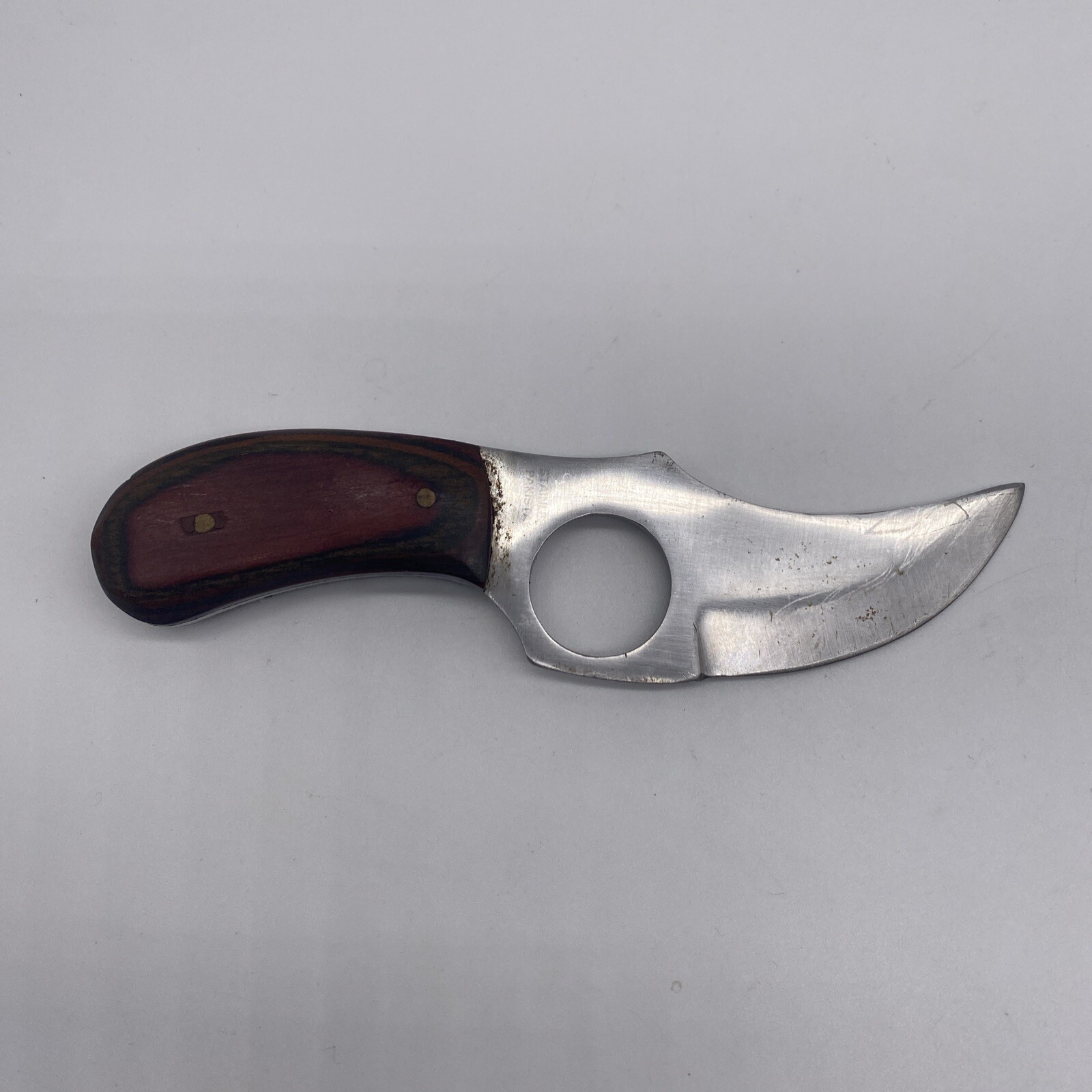 5.75" Tactical Wood Handle Fixed 2.5” Blade Skinning Knife Hunting