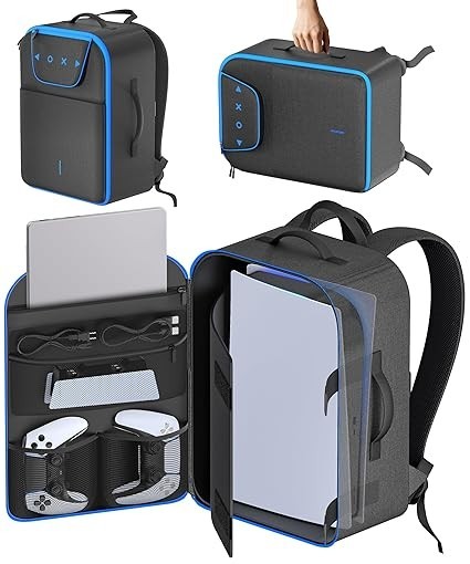 Carrying Case for PS5, Travel Backpack for PS 5 Pro, Large Capacity Protective S