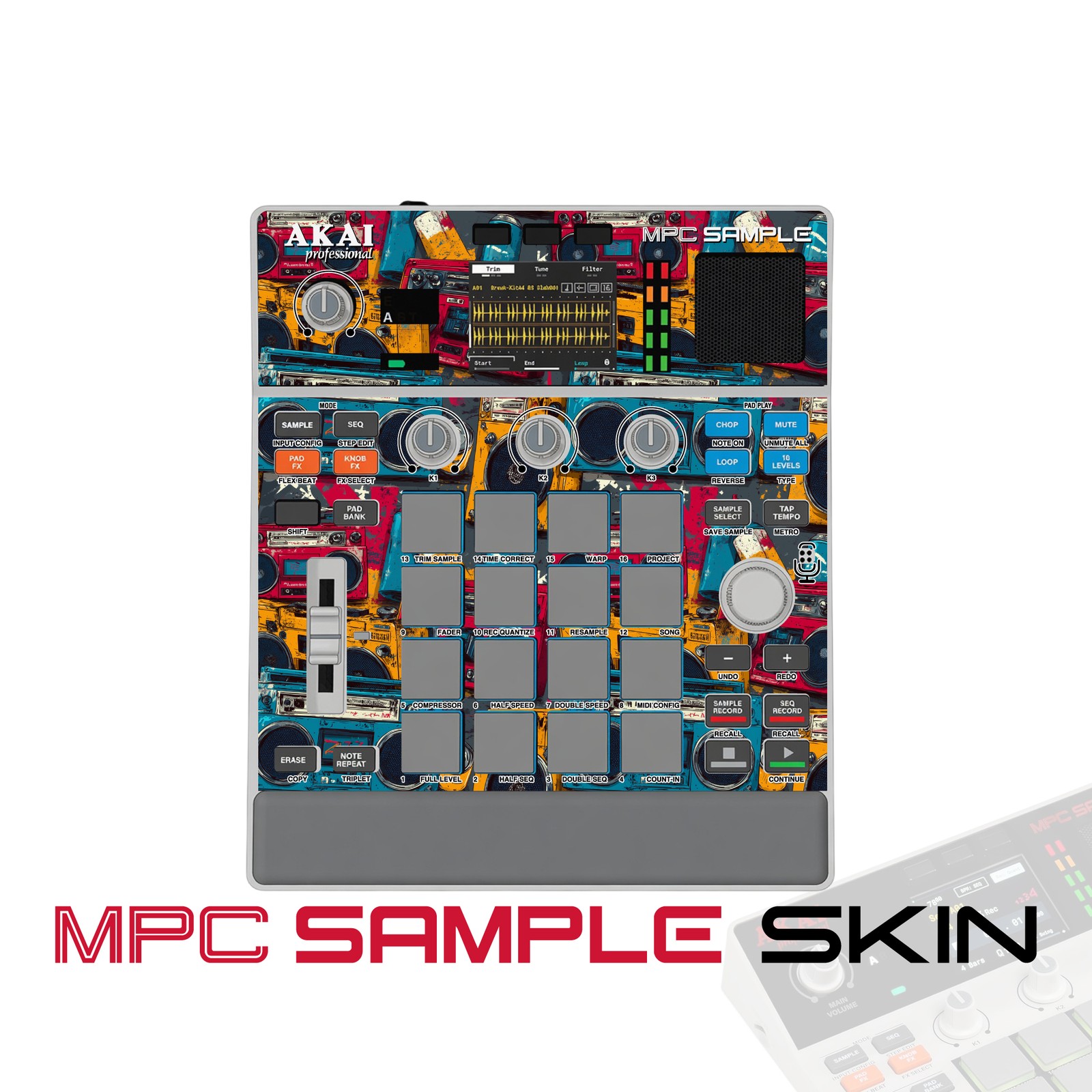 Akai MPC Sample Skin / Retro Boombox Jam
