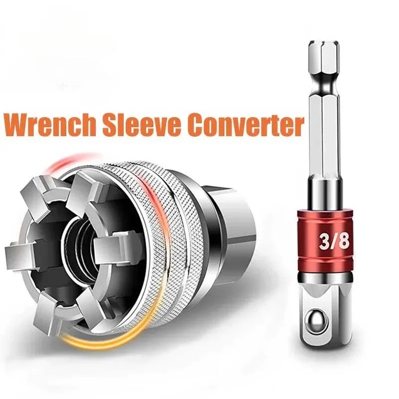 10-19mm Universal Socket Tool Adjustable Multifunction Wrench Sleeve Adapter Kit