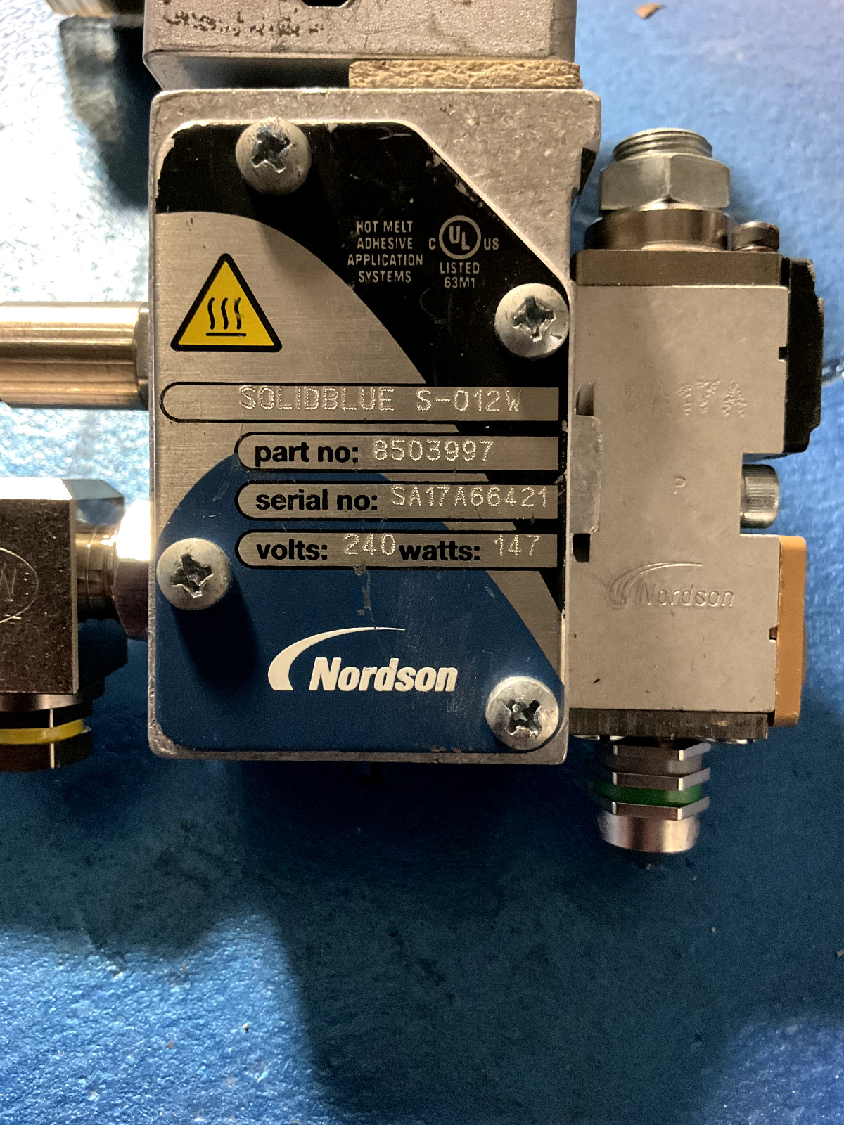 Nordson Solidblue S-012W Glue head