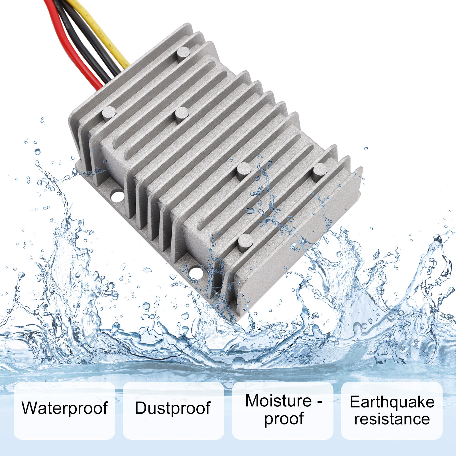 6-32V to 12V 20A DC-DC Voltage Stabilizer Car Power Supply Regulator Waterproof