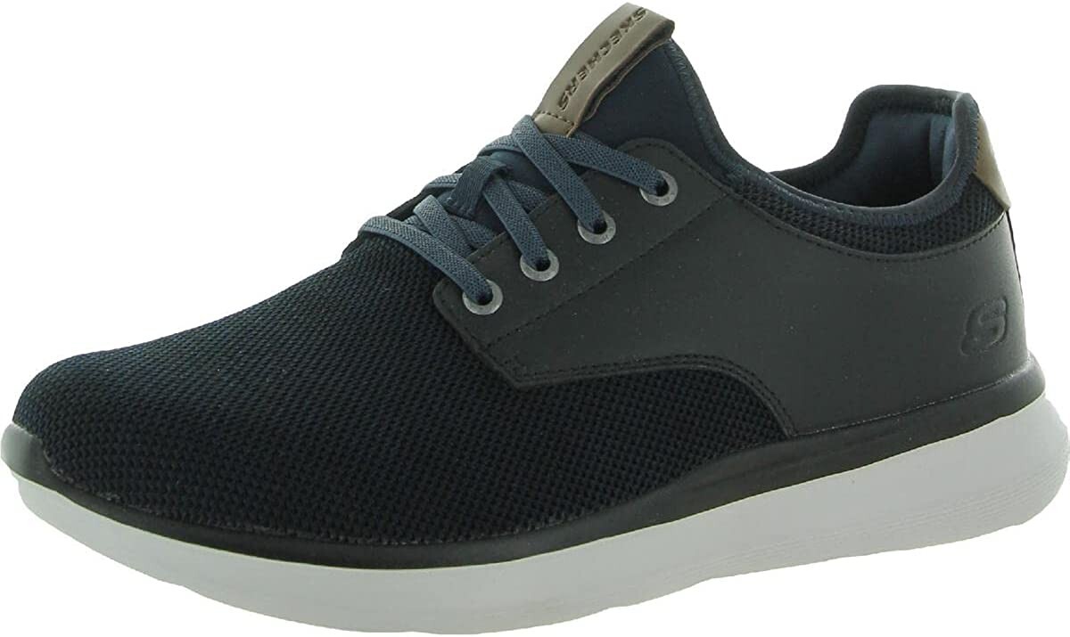 NEW Skechers Relaxed Fit Street Men Slip On Sneakers SIZE 12  NAVY / BLACK 58817