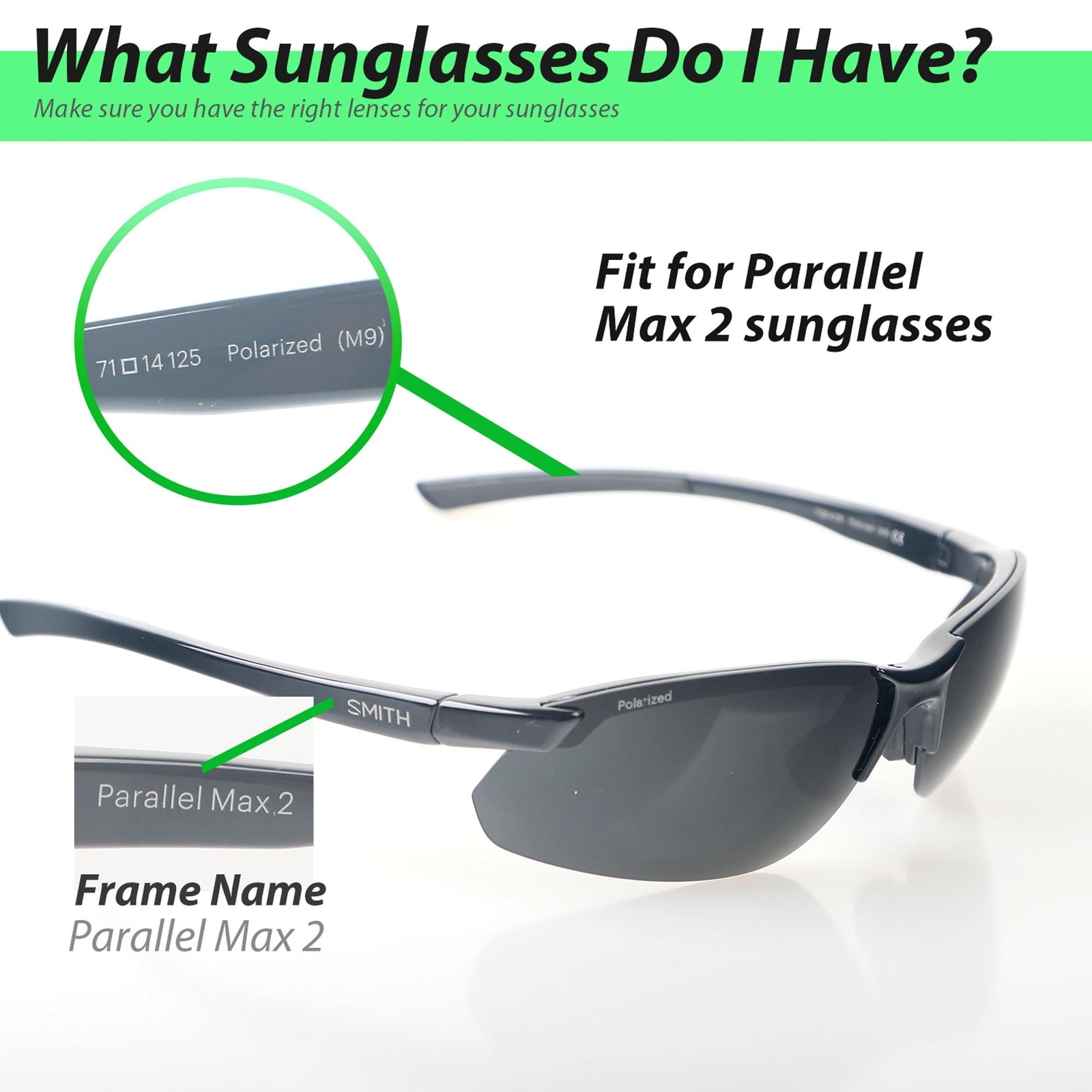 Walleva Brown Polarized Replacement Lenses For Smith Parallel Max 2 Glasses
