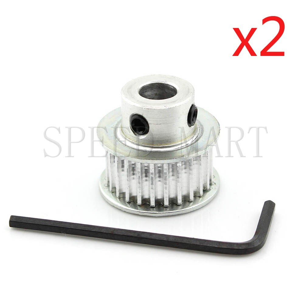 2pcs HTD3M Aluminum Timing Pulley 24 Teeth Bore 6mm Width 11mm for Stepper Motor