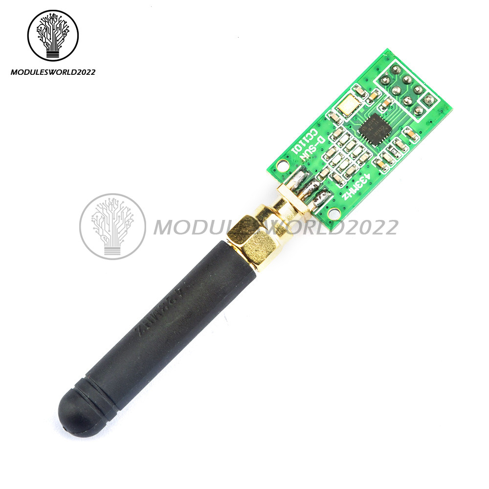 1/2/5/10PCS CC1101 Wireless Transceiver 433MHz + SMA Antenna Wireless Module