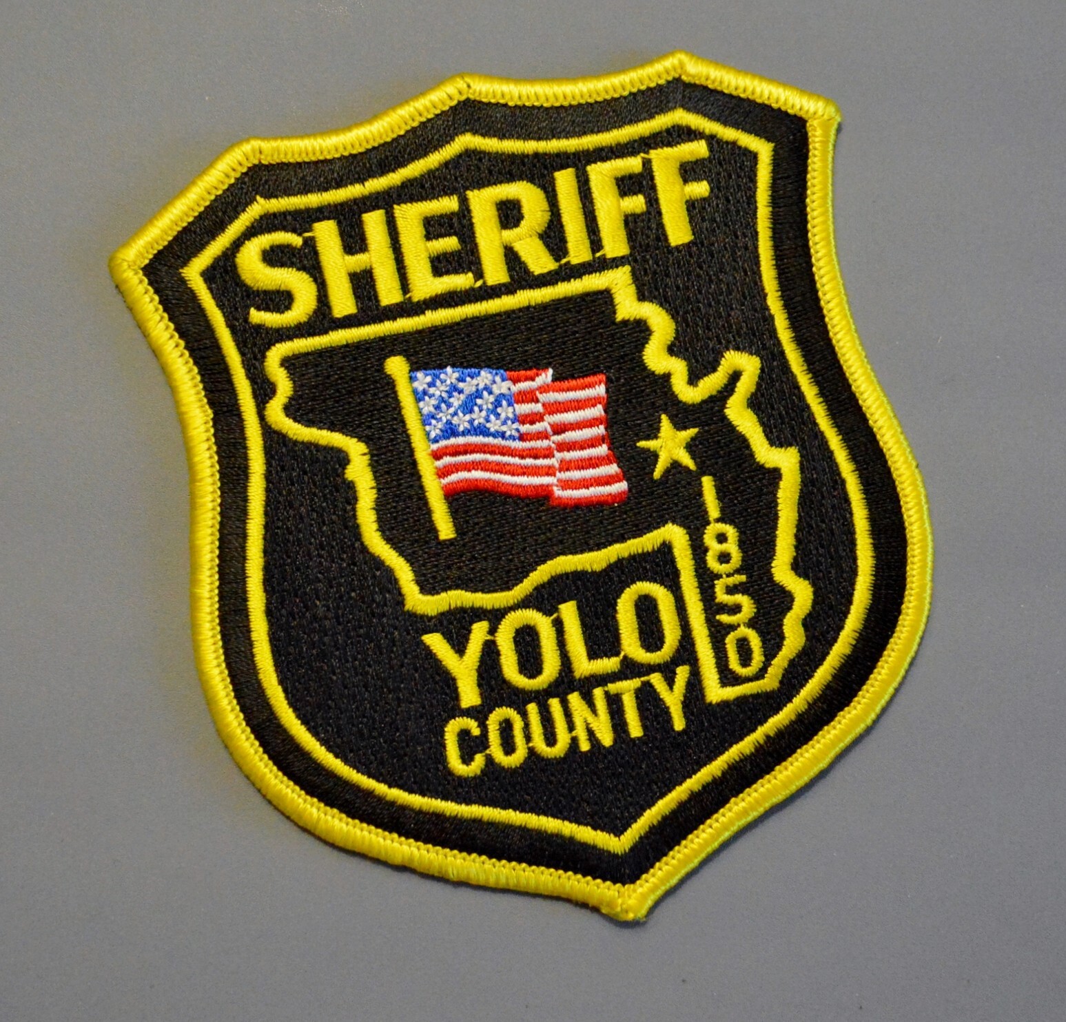 Yolo County California Sheriff Black Bkgd. Patch ++ Mint CA