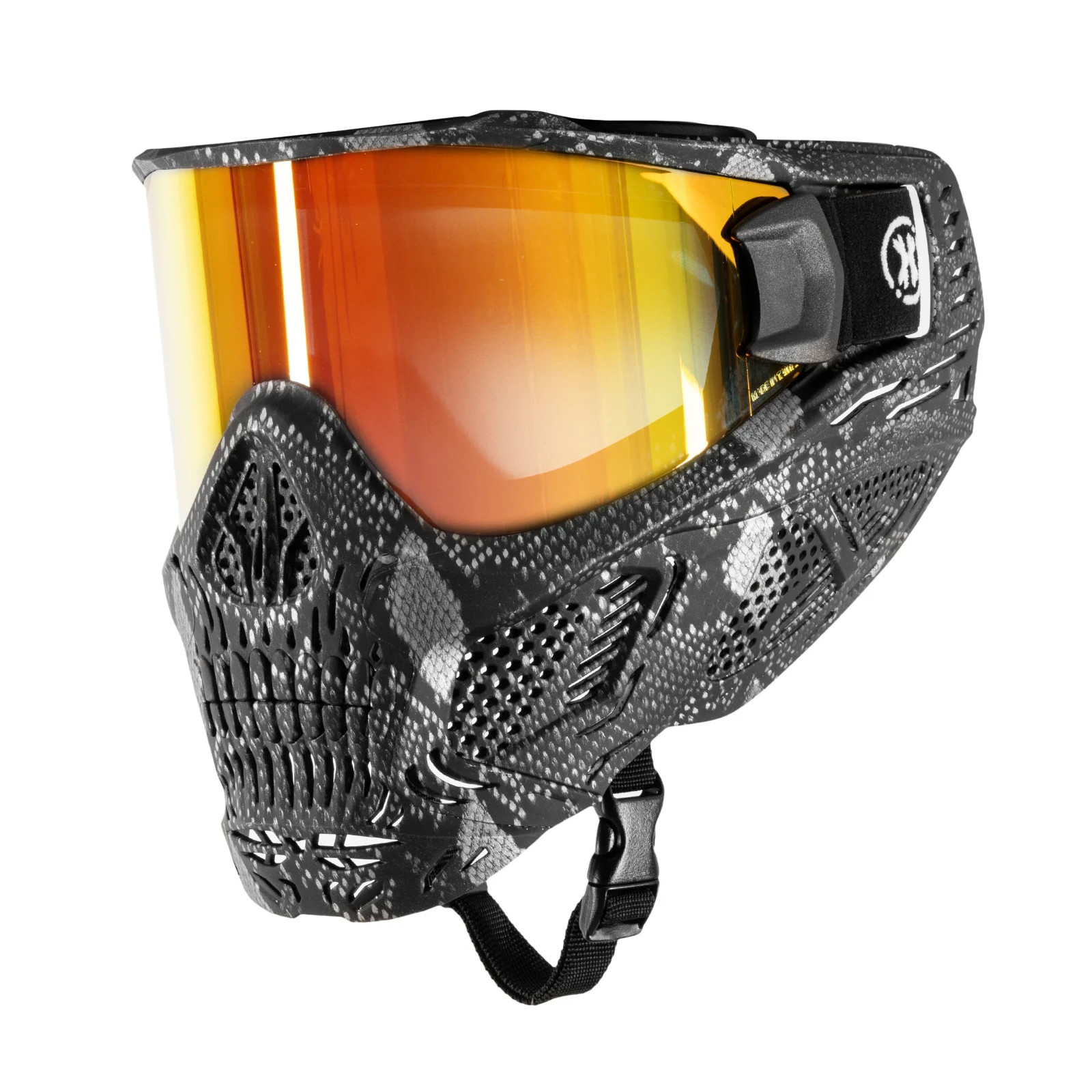 HK Army HSTL Skull Thermal Paintball Airsoft Goggles Mask - Snake Grey/Fire Lens