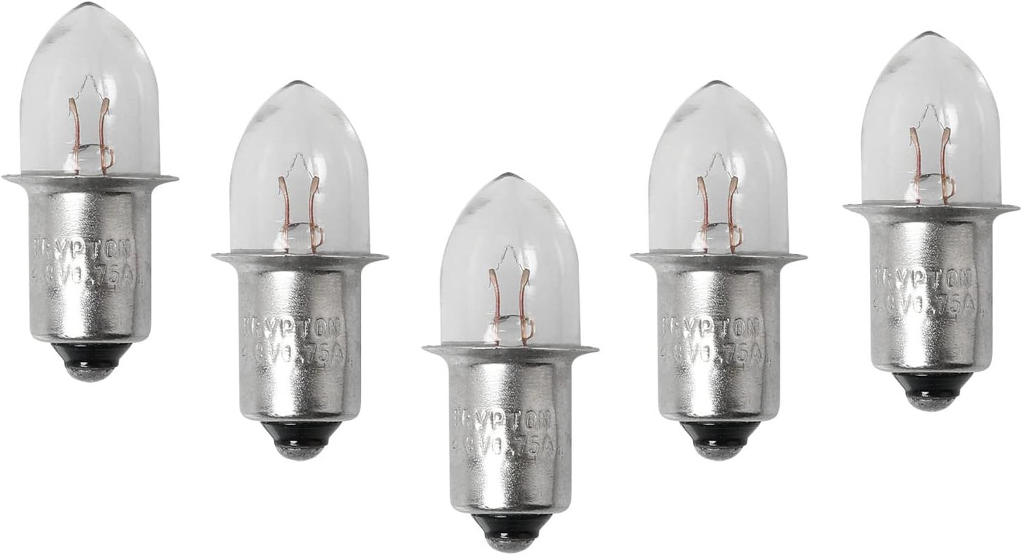 5Pcs 4D 4.8V 0.75A Bayonet Base Krypton Replacement Bulb for Flashlight