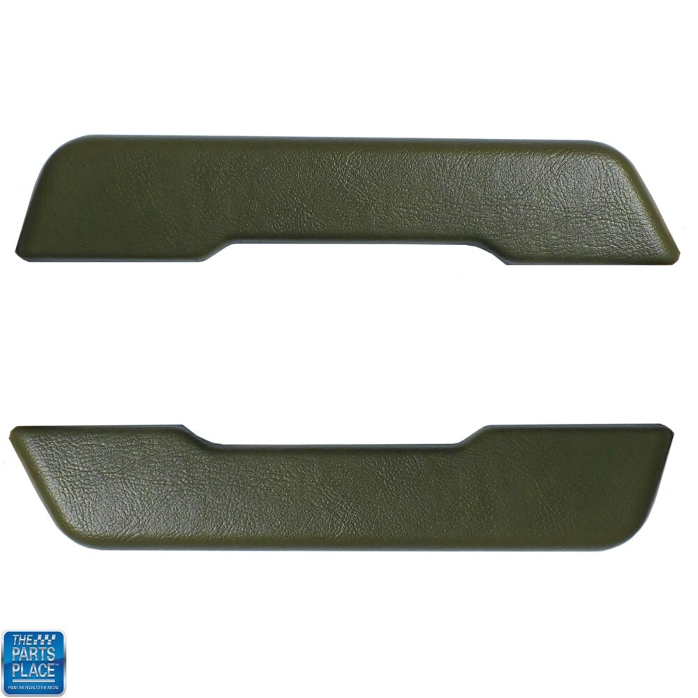 1968-1972 GM Front Armrest Arm Rest Pad 11" Jade Green Pair - New