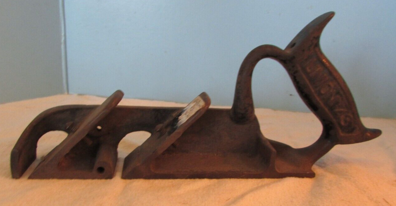 VINTAGE 9"  CAST IRON  PLANE WOODWORKING TOOL SMALL UNION  #43 NO BLADE