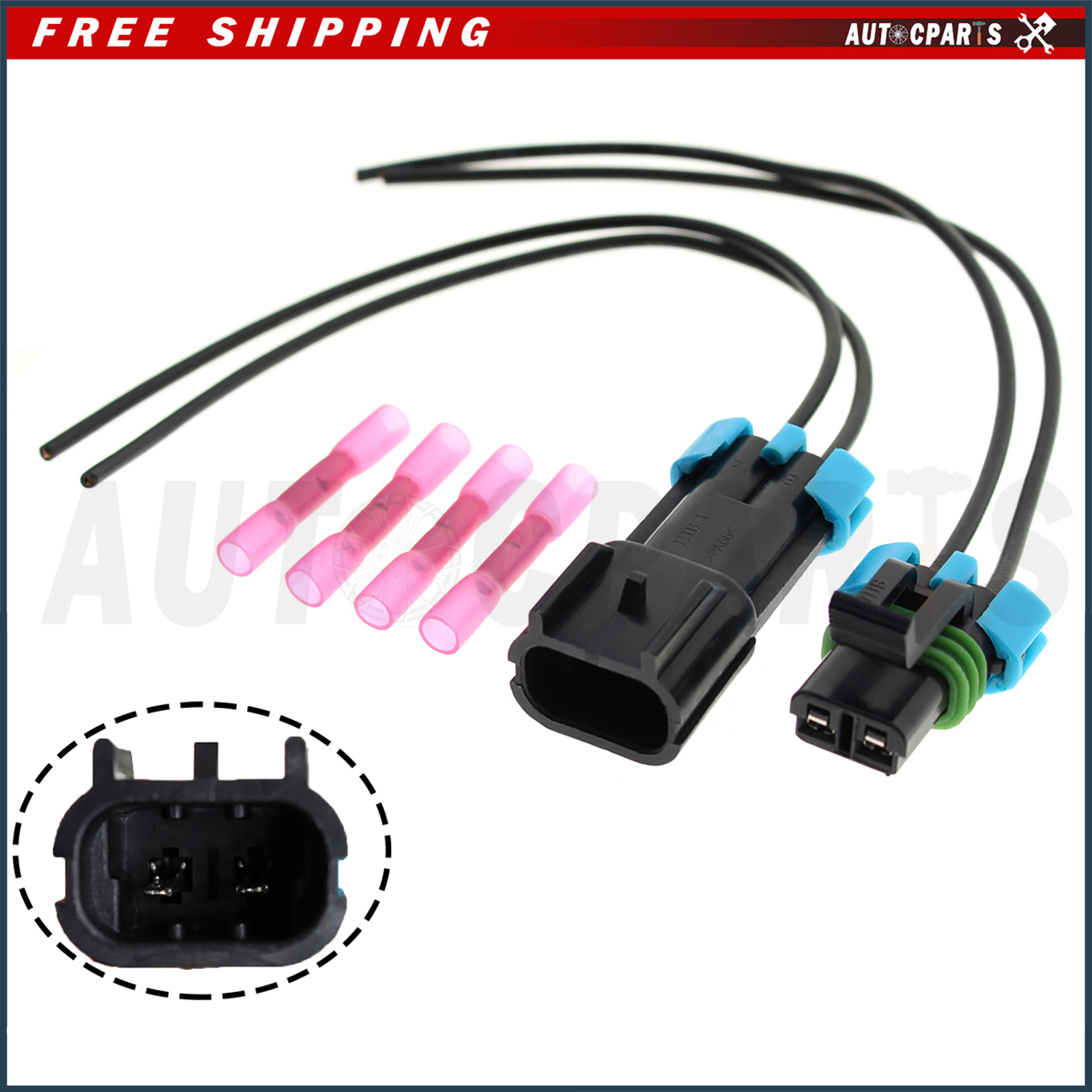 FOR BUYERS SALTDOGG WIRE HARNESS REPAIR CONNECTOR SPREADER SALTER 2 TERMINALS