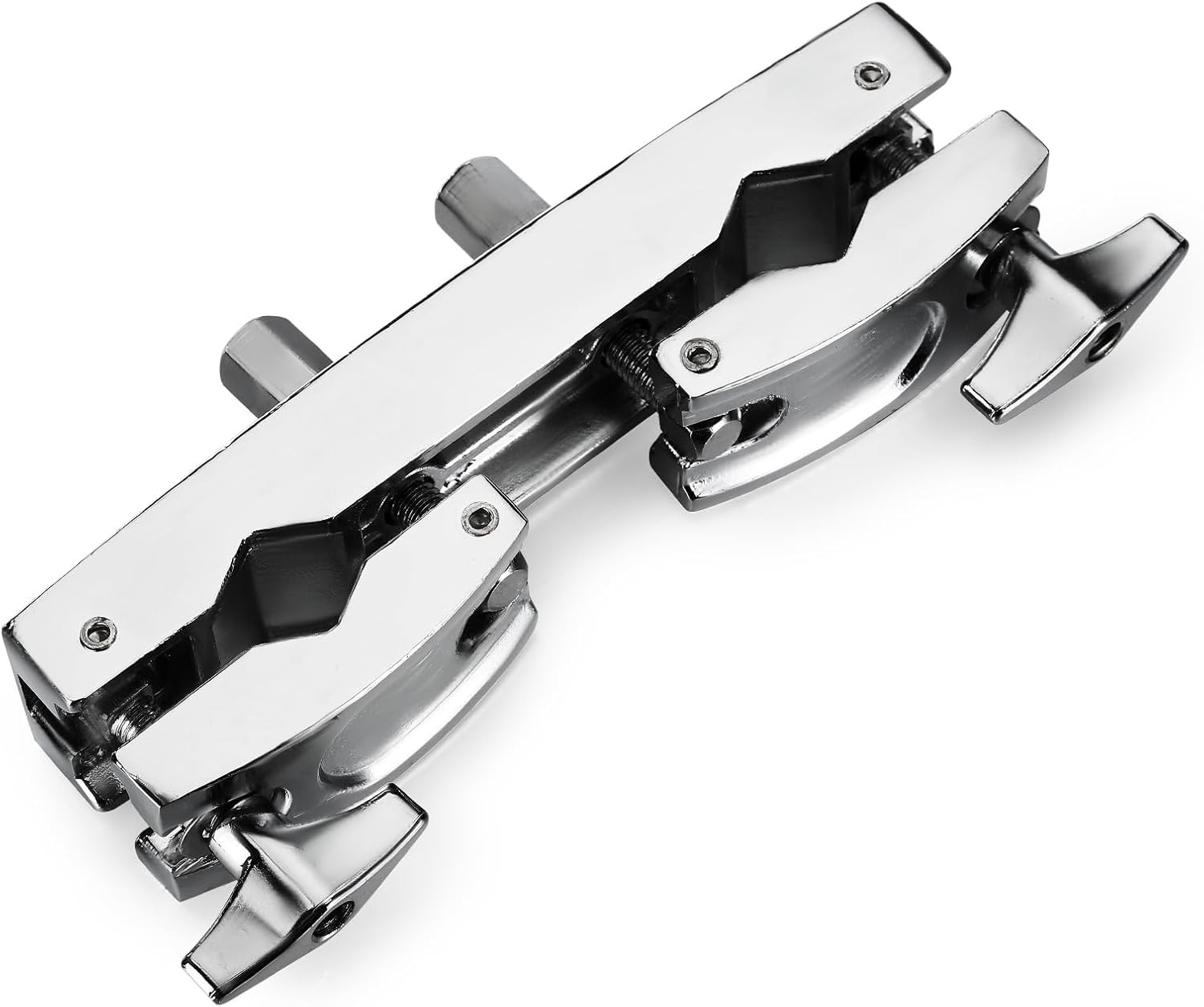 Cymbal Stand Multi-Clamp, Silver Drum Clamp Mount Adjustable Percussion Drum Kit