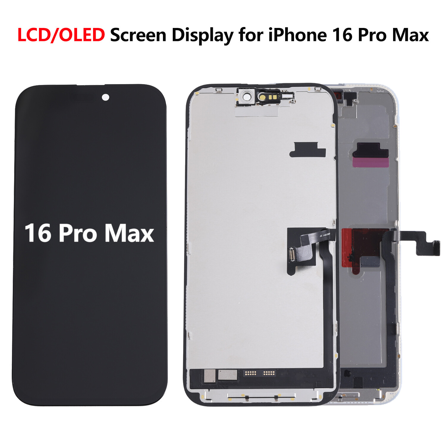 For iPhone 16 Pro Max Screen Replacement Soft OLED LCD Display Assembly Part New
