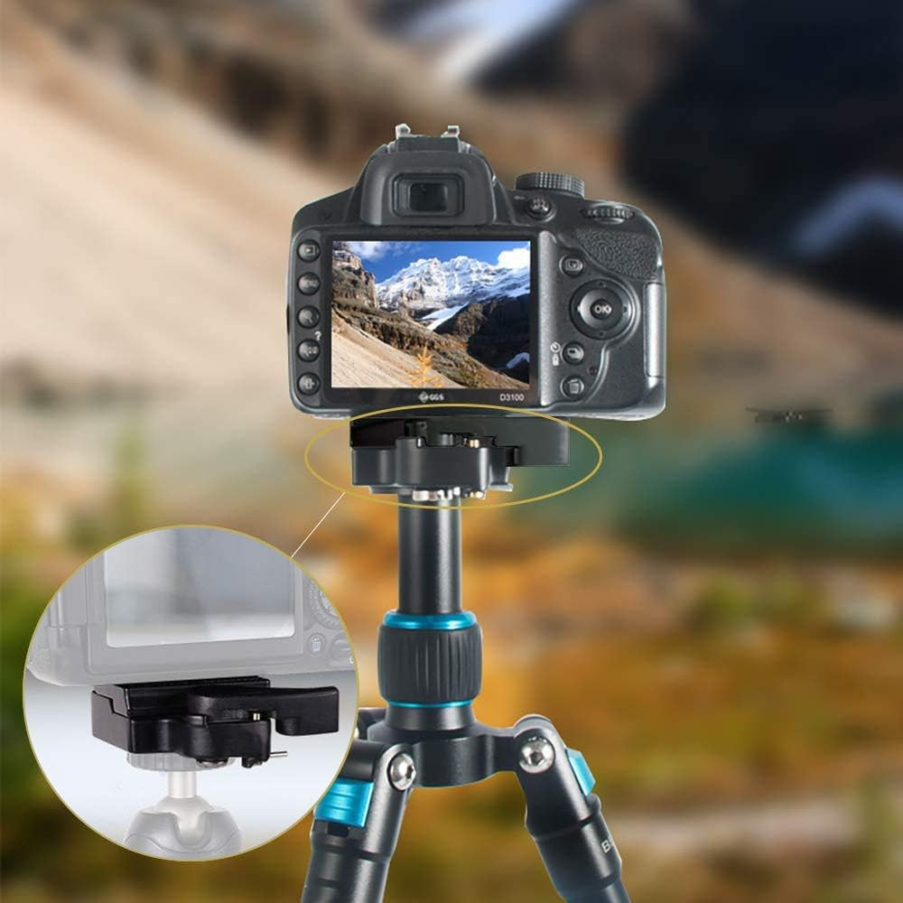 323 RC2 Quick Release Plate, Metal Rapid Adapter with 1/4" and 3/8" Camera Screw