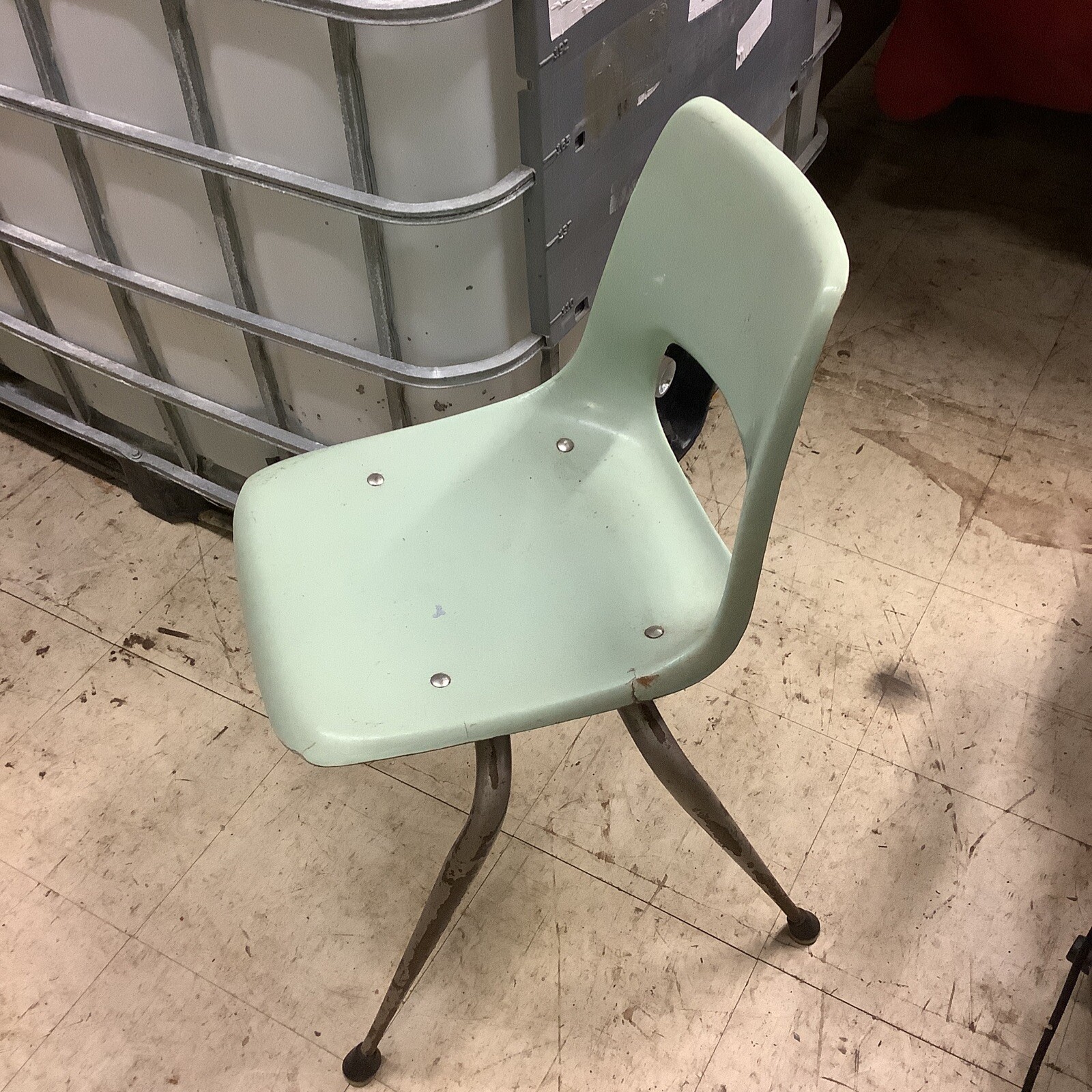 Brunswick Adult Size Chairs Light Green Fiberglass shell chairs (stsh)