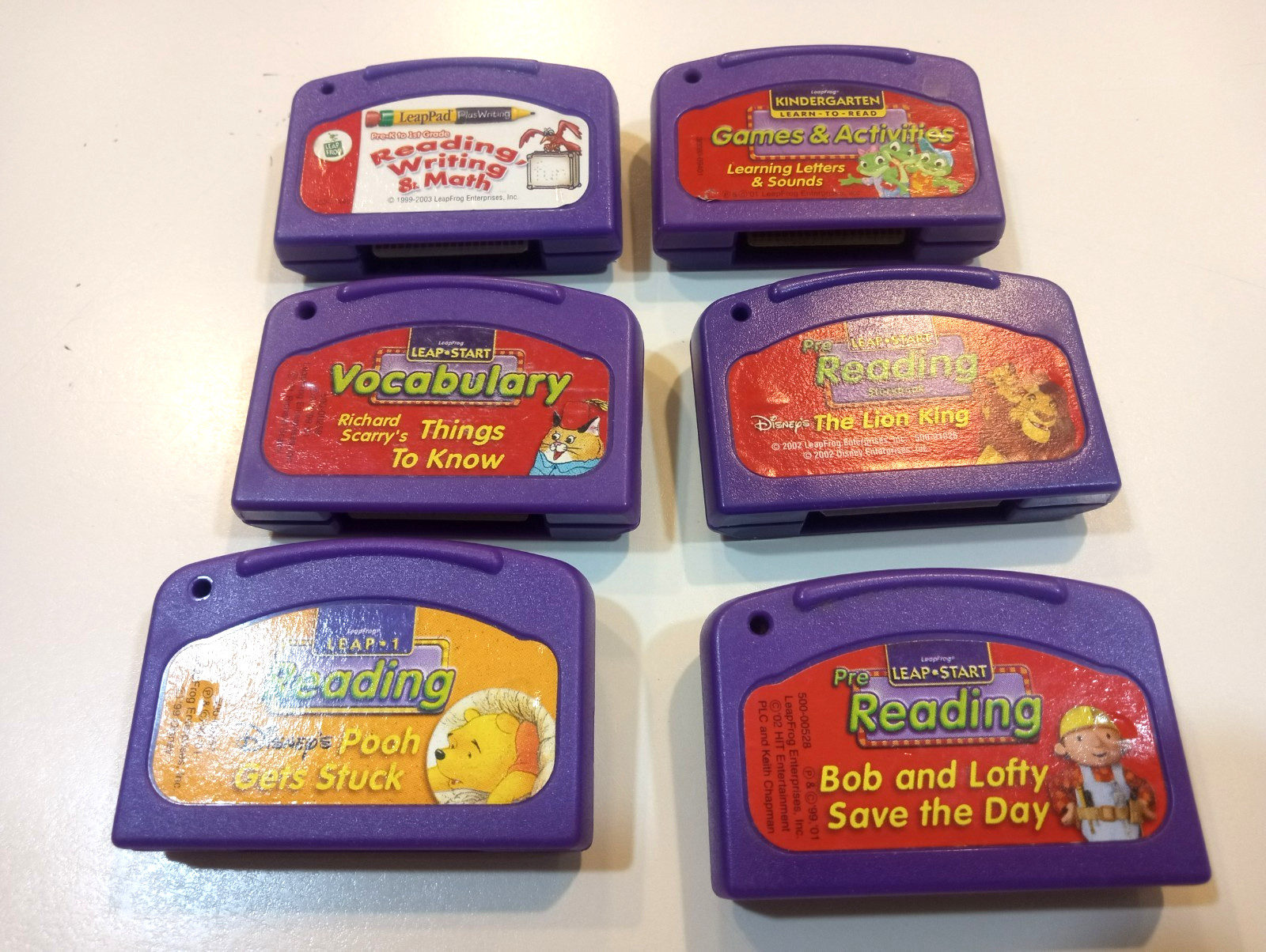 Lot of 6 Leap Frog LeapPad Learning System Cartridges